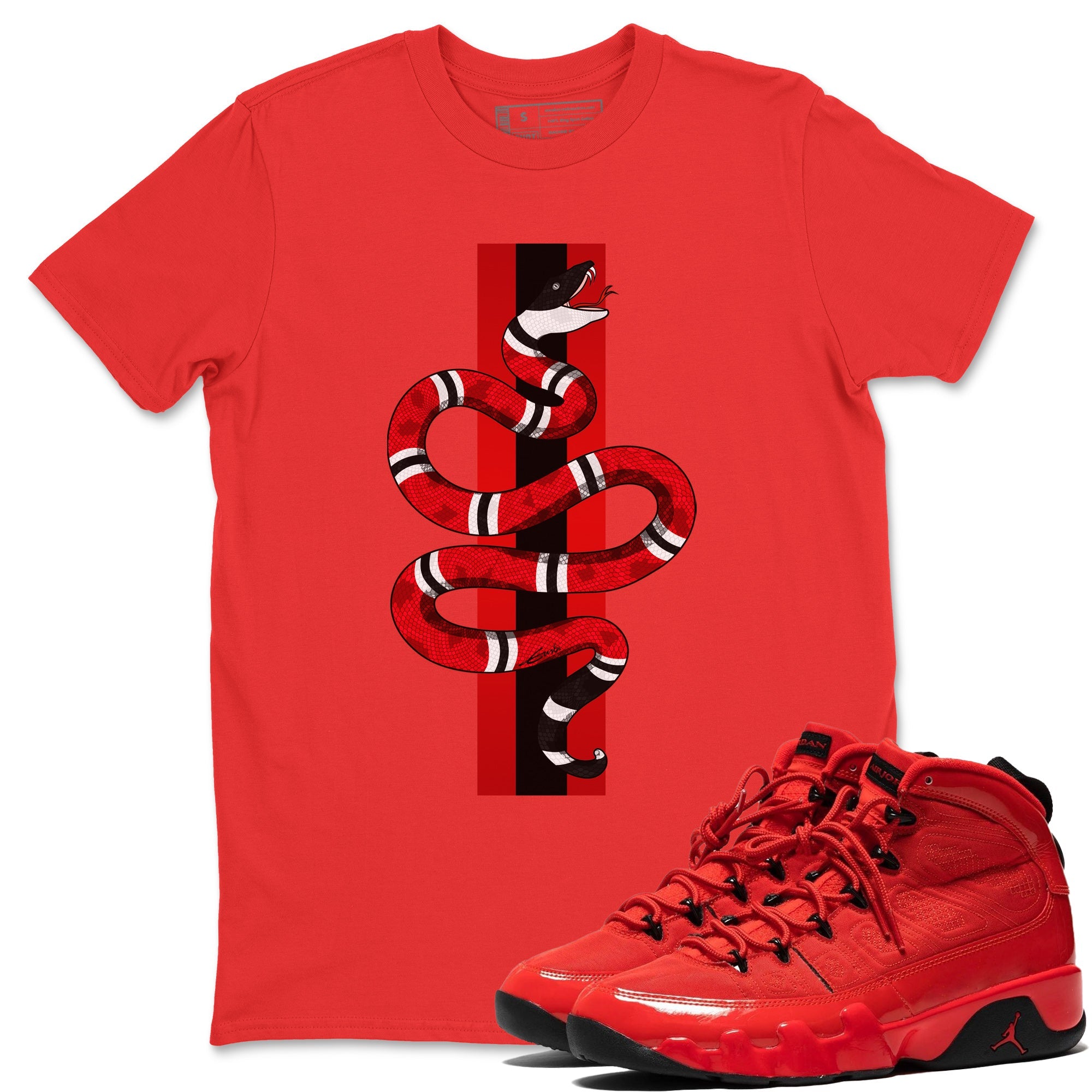 Snake Unisex Tops - Air Jordan 9 Chile Red