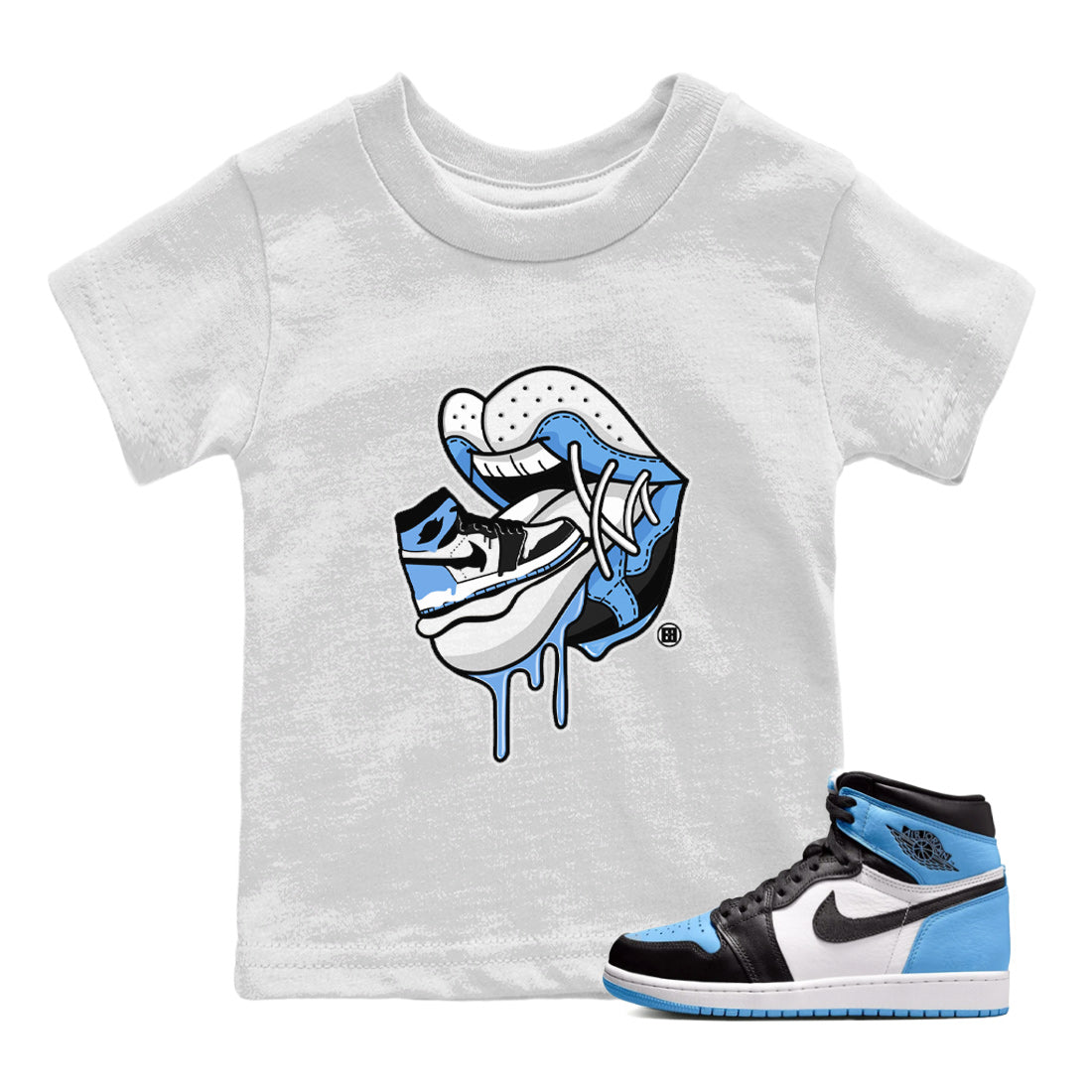 snkmatch Addiction 2 Kids Tops - Air Jordan 1 UNC Toe