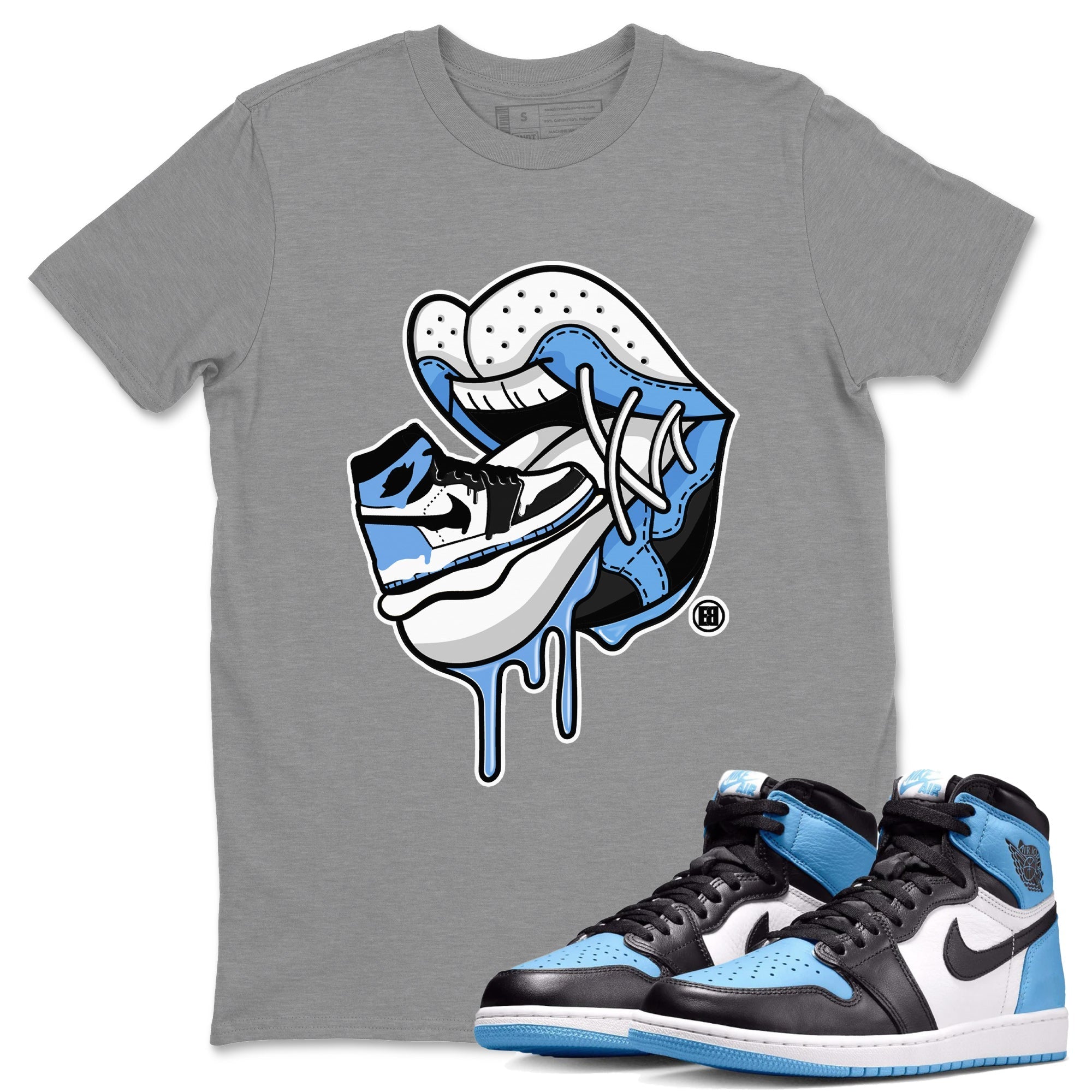 snkmatch Addiction 2 Unisex Tops - Air Jordan 1 UNC Toe