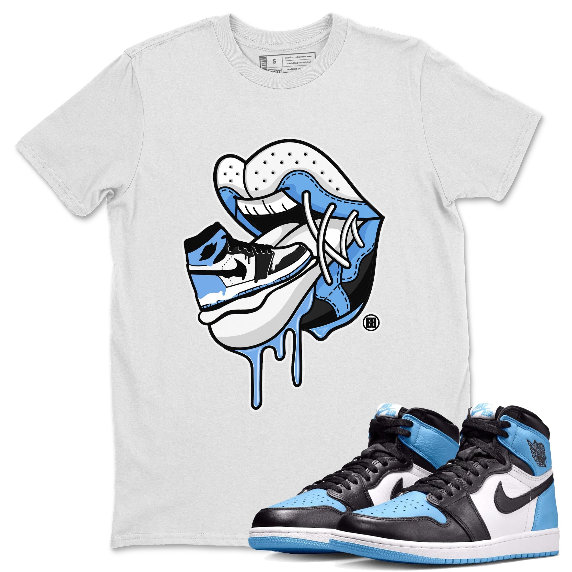 snkmatch Addiction 2 Unisex Tops - Air Jordan 1 UNC Toe