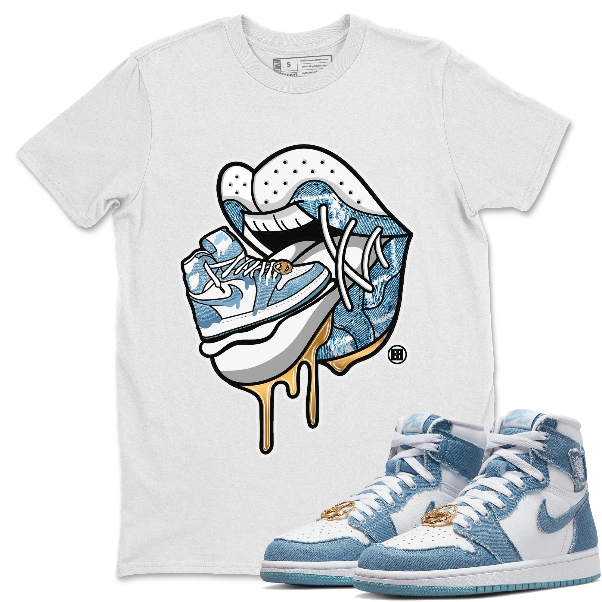 snkmatch Addiction 2 Unisex Tops - Air Jordan 1 Denim