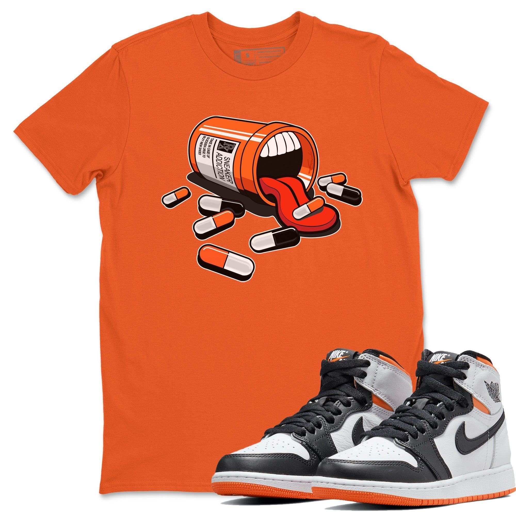 snkmatch Addiction Unisex Tops - Air Jordan 1 Electro Orange