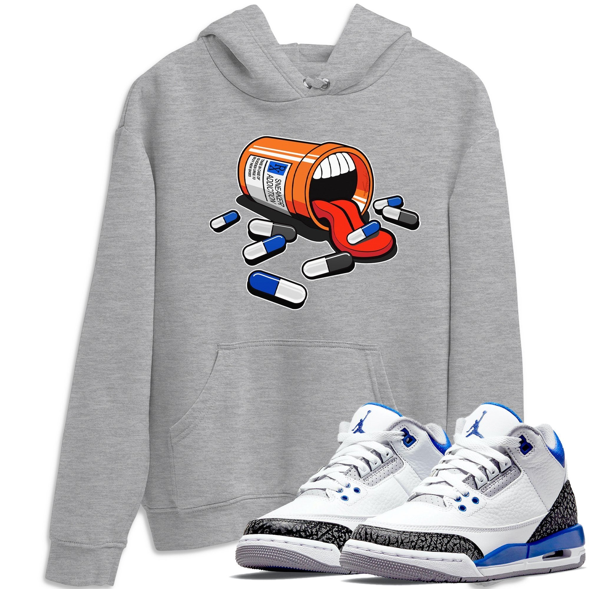 snkmatch Addiction Unisex Tops - Air Jordan 3 Racer Blue
