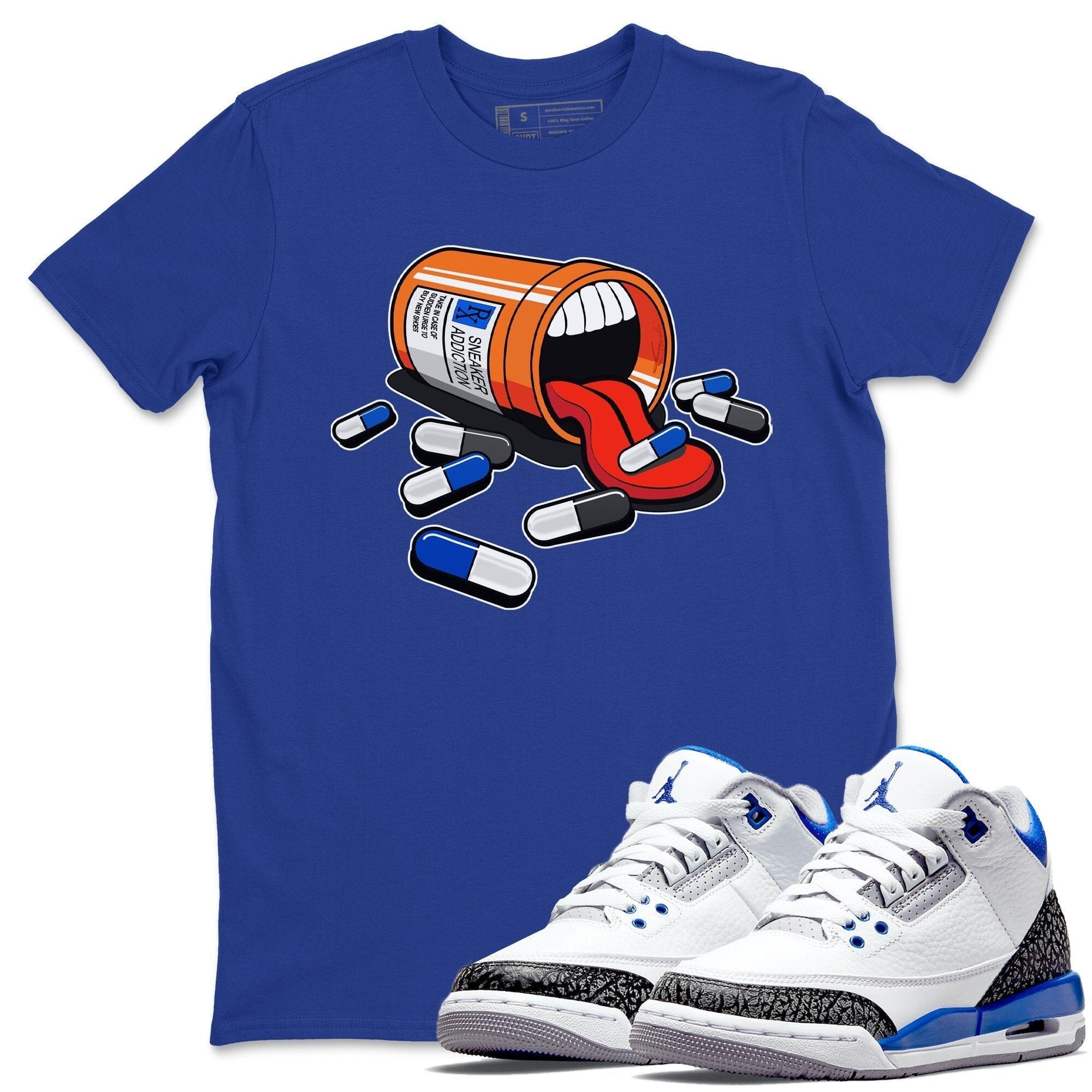 snkmatch Addiction Unisex Tops - Air Jordan 3 Racer Blue