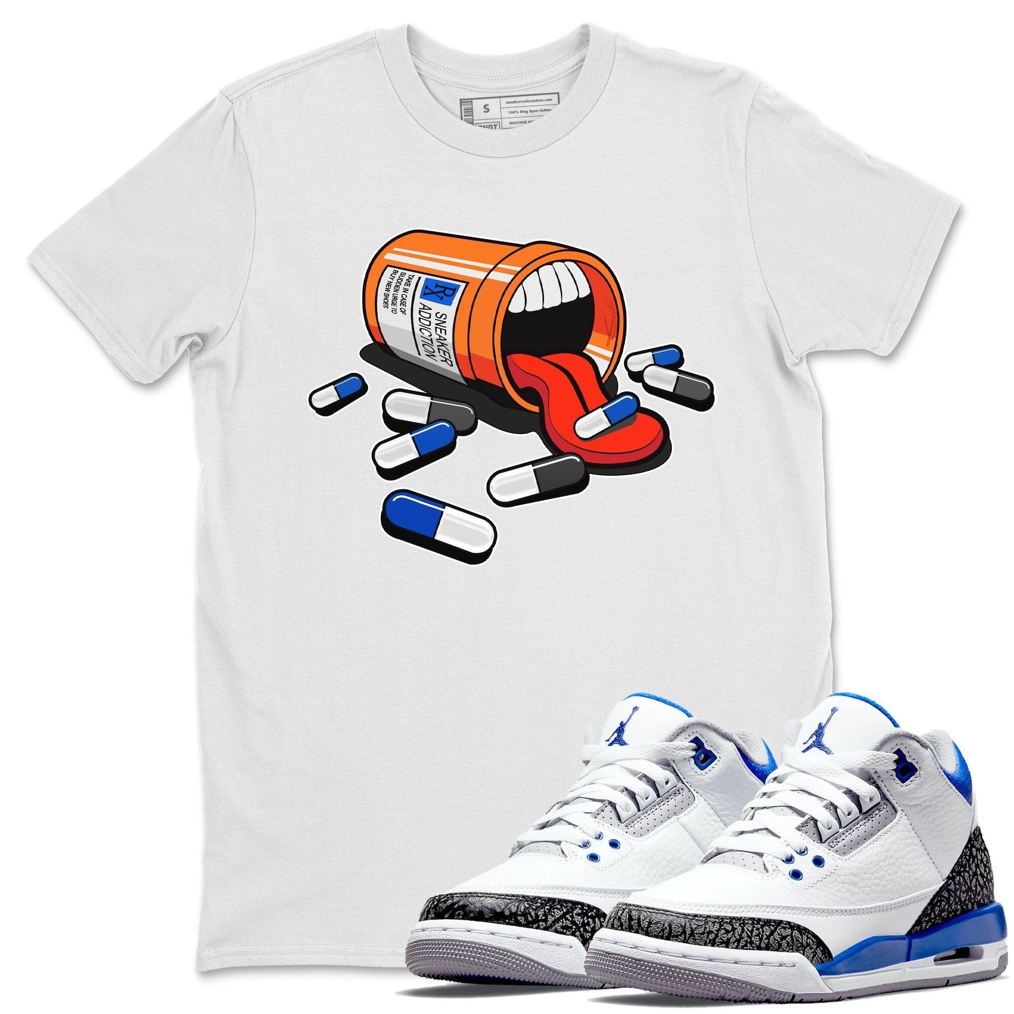 snkmatch Addiction Unisex Tops - Air Jordan 3 Racer Blue
