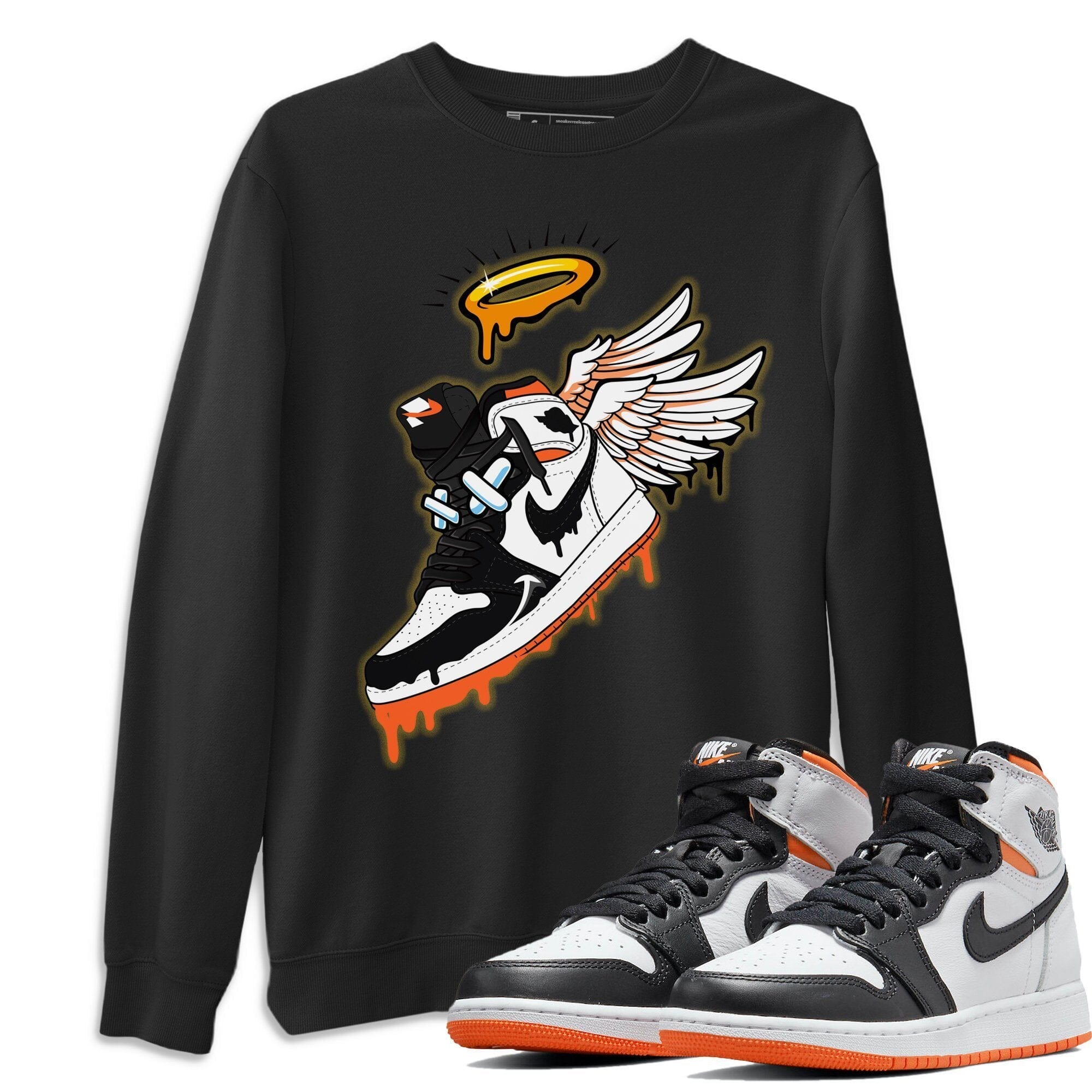 snkmatch Angel Unisex Tops - Air Jordan 1 Electro Orange