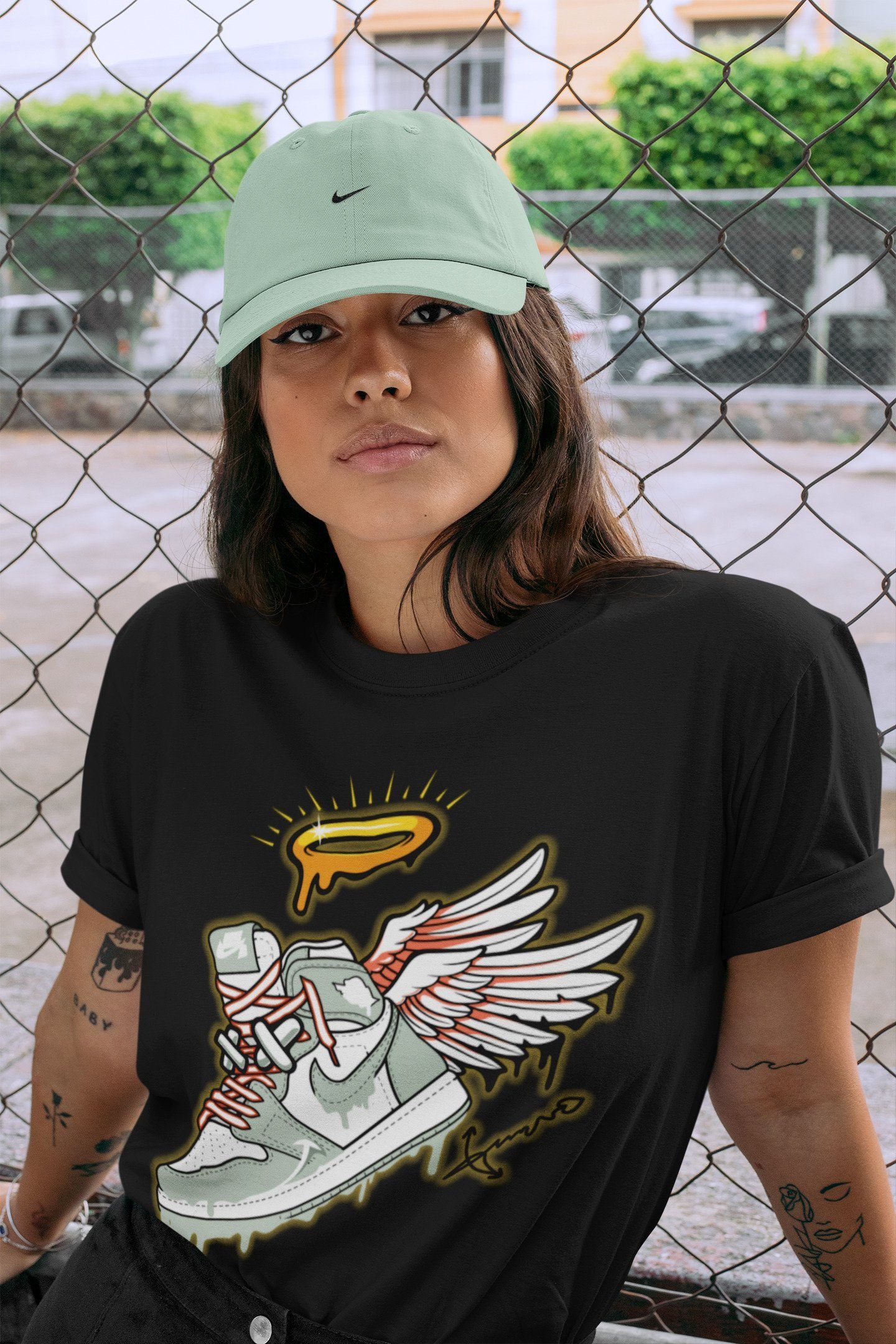 snkmatch Angel Unisex Tops - Air Jordan 1 Seafoam