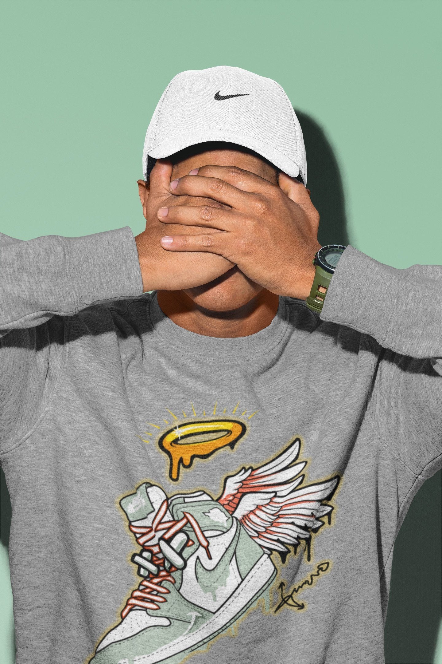 snkmatch Angel Unisex Tops - Air Jordan 1 Seafoam