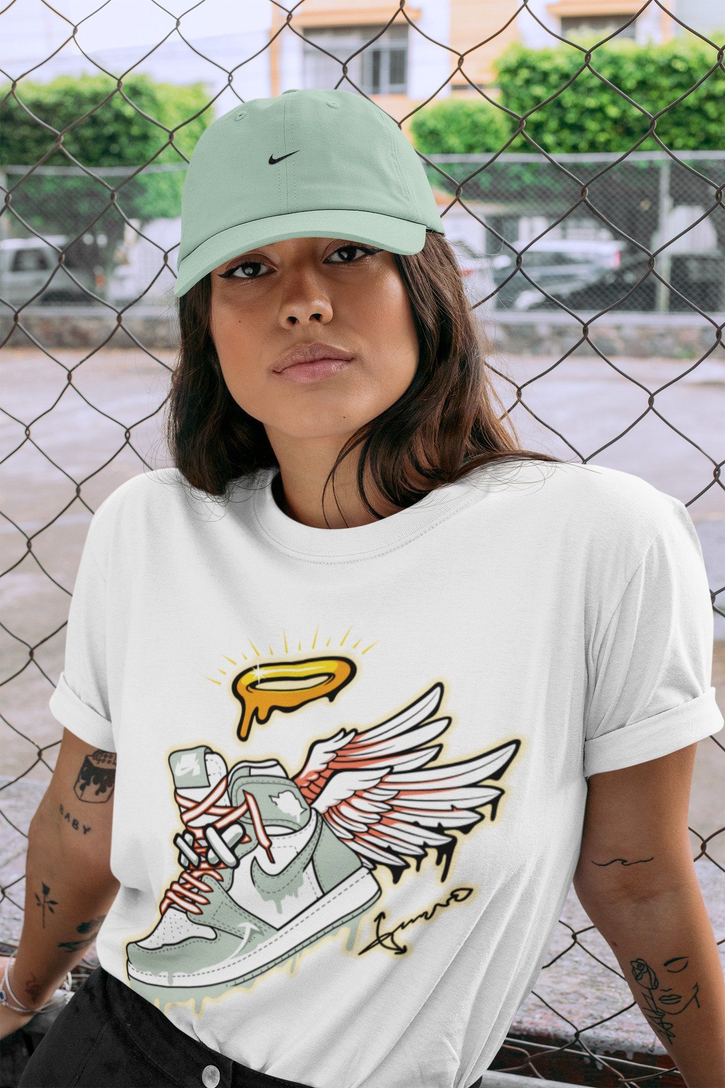snkmatch Angel Unisex Tops - Air Jordan 1 Seafoam