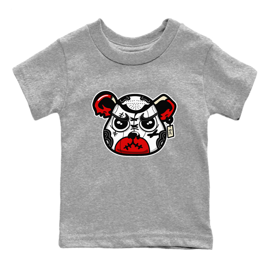 snkmatch Bear Face snkmatch Tees Kids - Air Jordan 1 Black Toe Reimagined