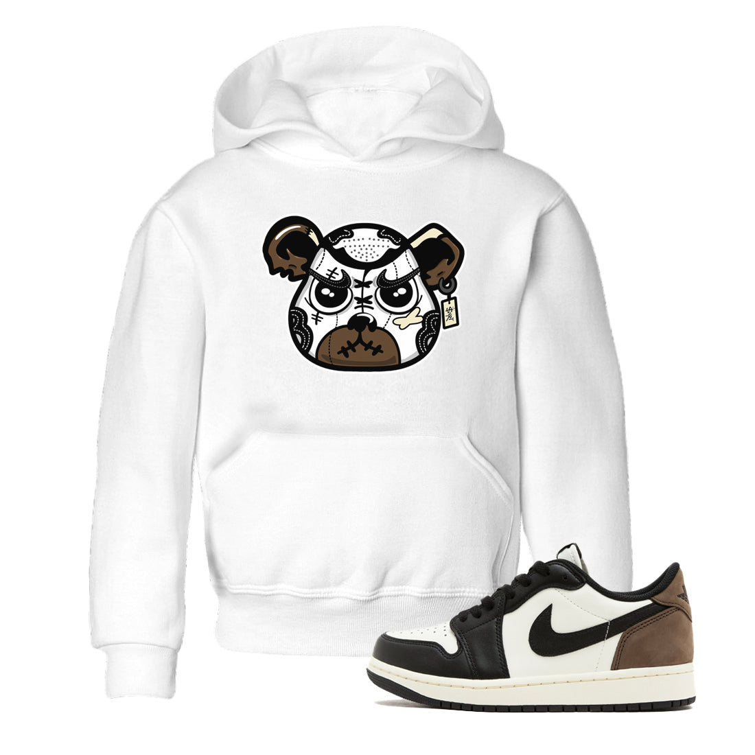 snkmatch Bear Face snkmatch Tees Kids - Air Jordan 1 Mocha
