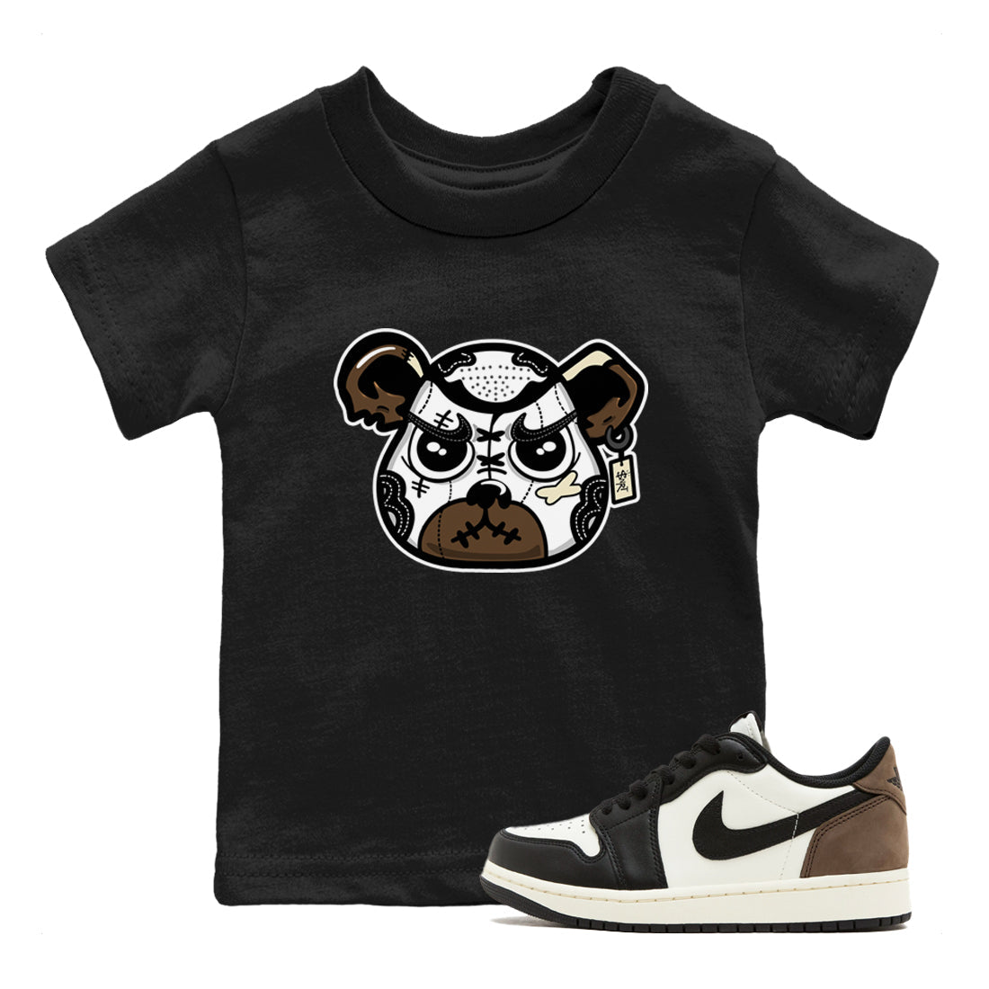 snkmatch Bear Face snkmatch Tees Kids - Air Jordan 1 Mocha