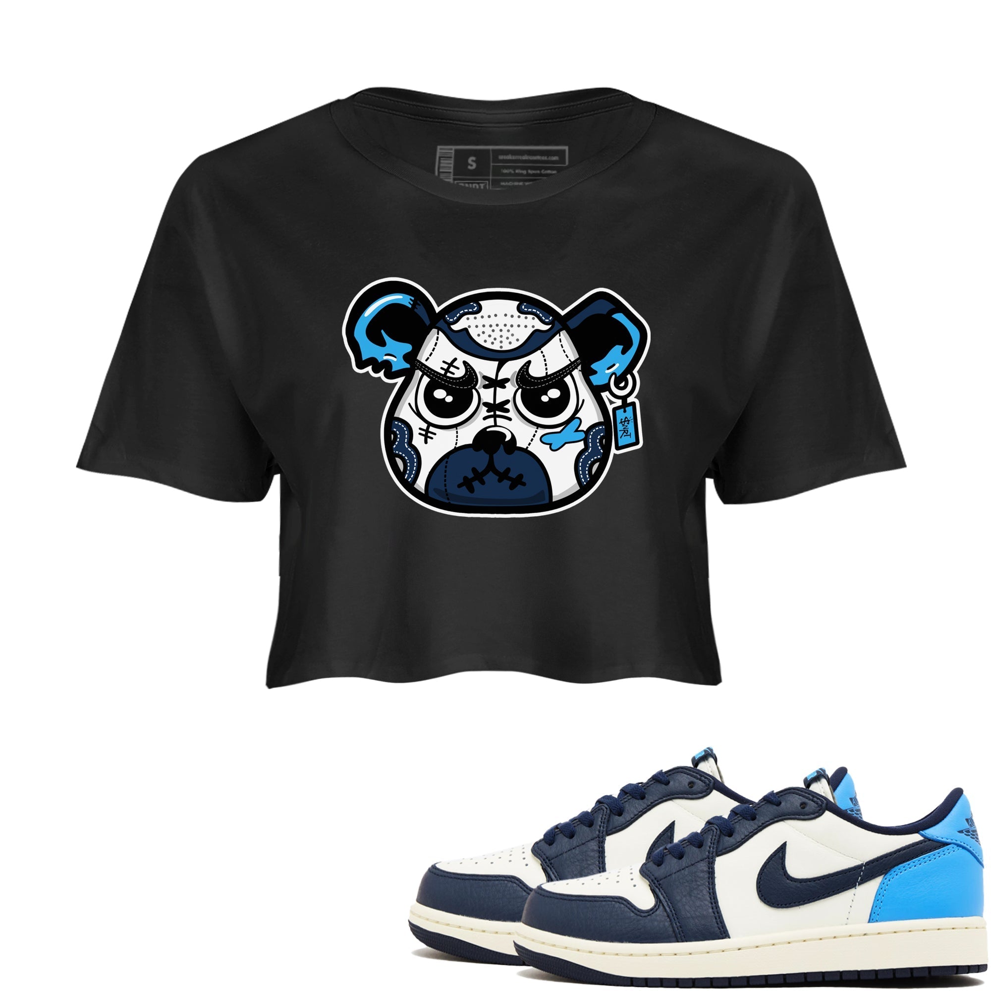 snkmatch Bear Face snkmatch Women's Top - Air Jordan 1 Obsidian