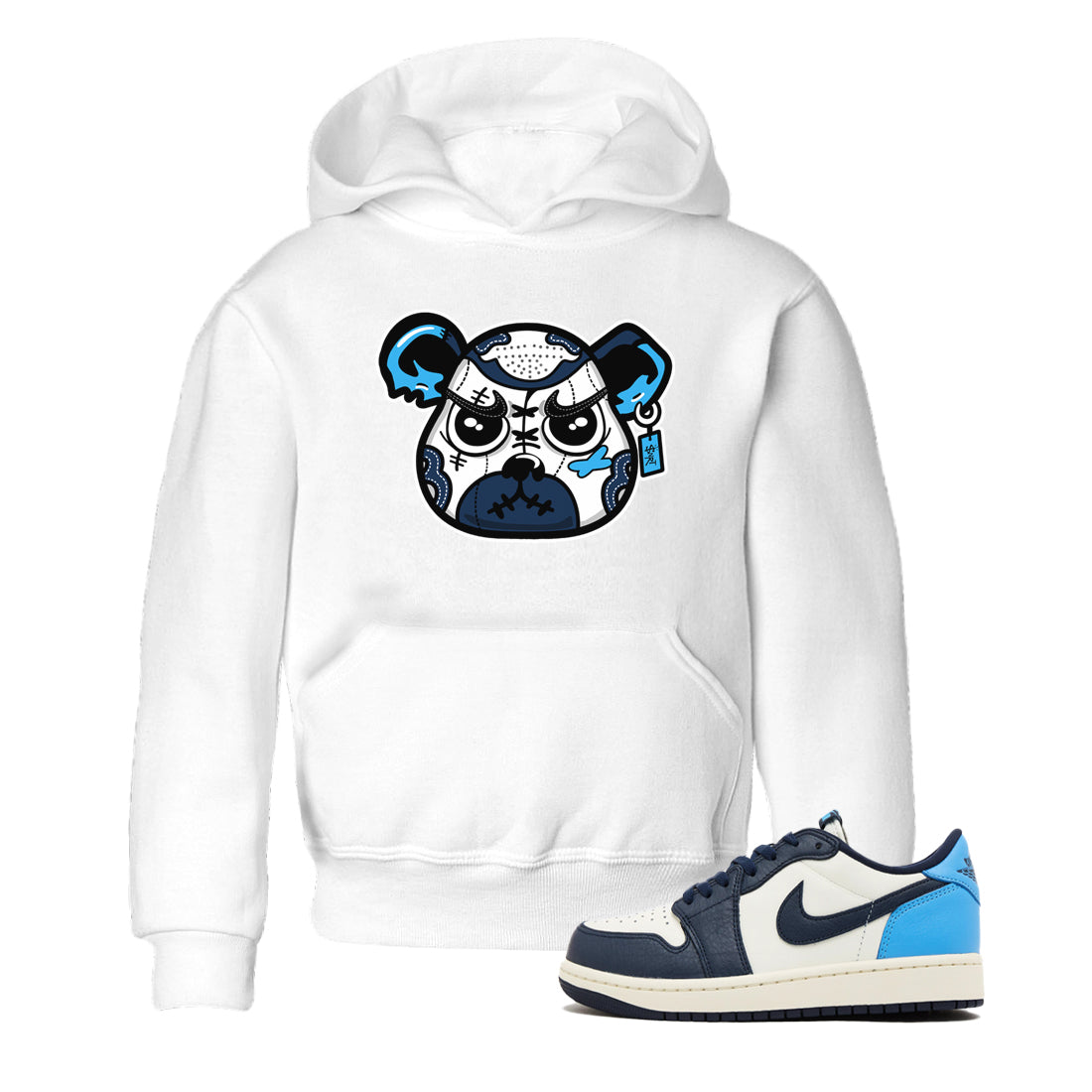 snkmatch Bear Face snkmatch Tees Kids - Air Jordan 1 Obsidian