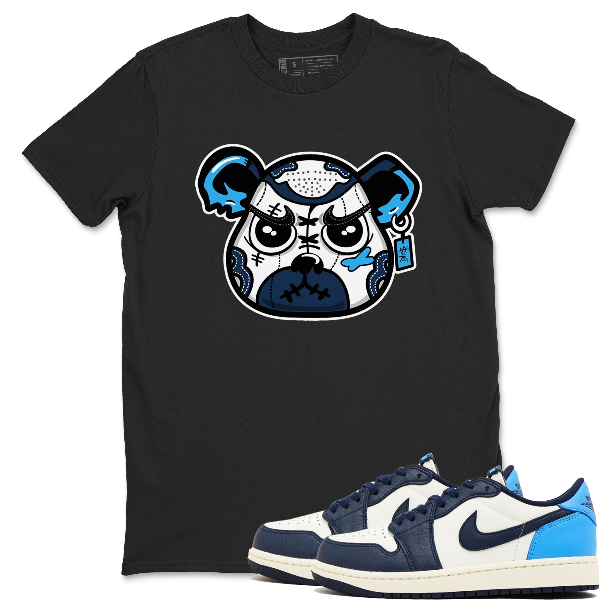 snkmatch Bear Face snkmatch Tees - Air Jordan 1 Obsidian