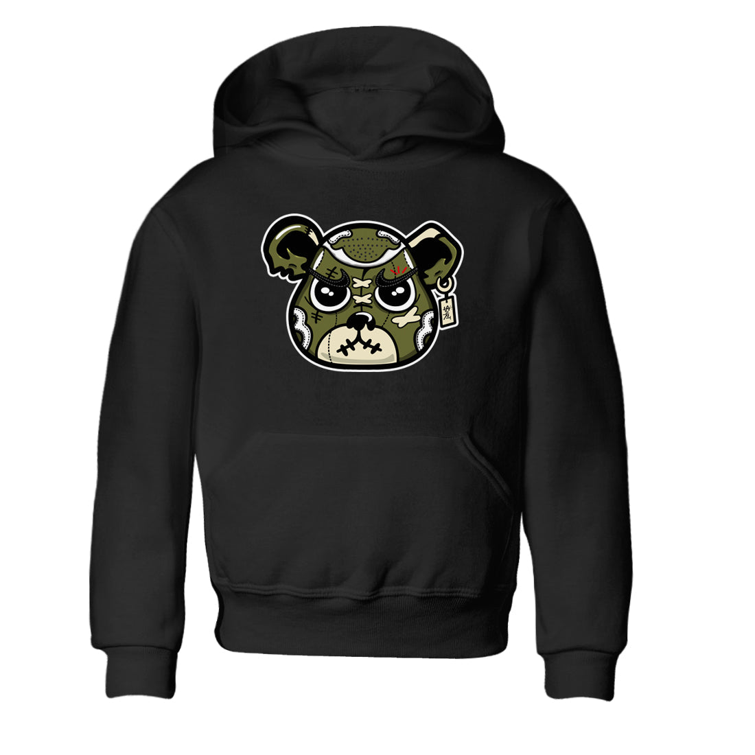 snkmatch Bear Face snkmatch Tees Kids - Air Jordan 1 Travis Scott Medium Olive