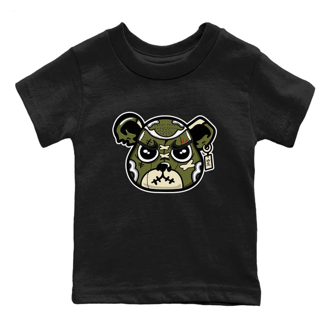 snkmatch Bear Face snkmatch Tees Kids - Air Jordan 1 Travis Scott Medium Olive
