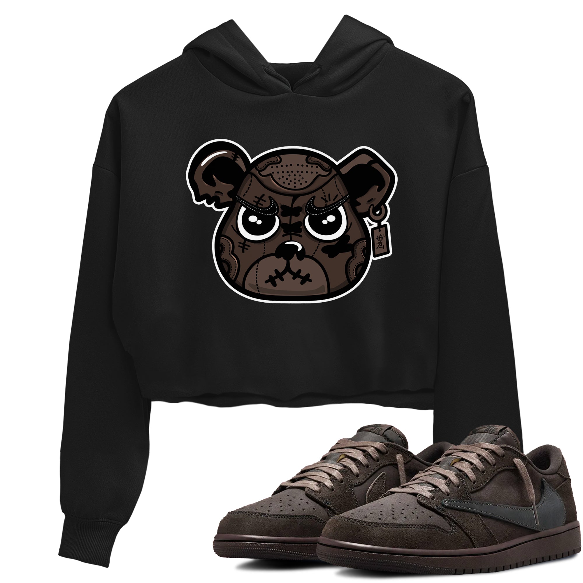 snkmatch Bear Face snkmatch Women's Top - Air Jordan 1 Travis Scott Velvet Brown