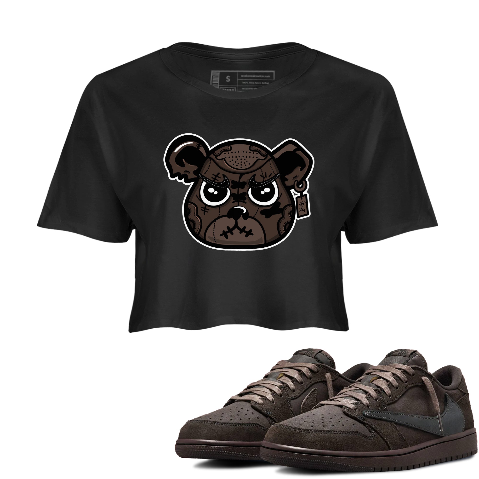 snkmatch Bear Face snkmatch Women's Top - Air Jordan 1 Travis Scott Velvet Brown