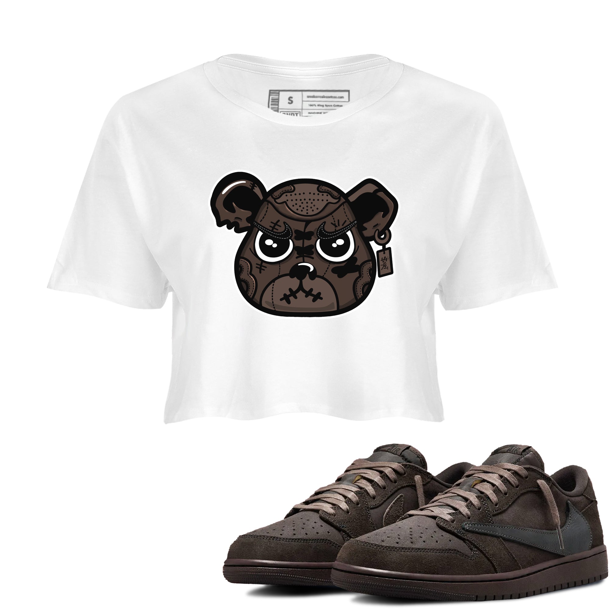 snkmatch Bear Face snkmatch Women's Top - Air Jordan 1 Travis Scott Velvet Brown