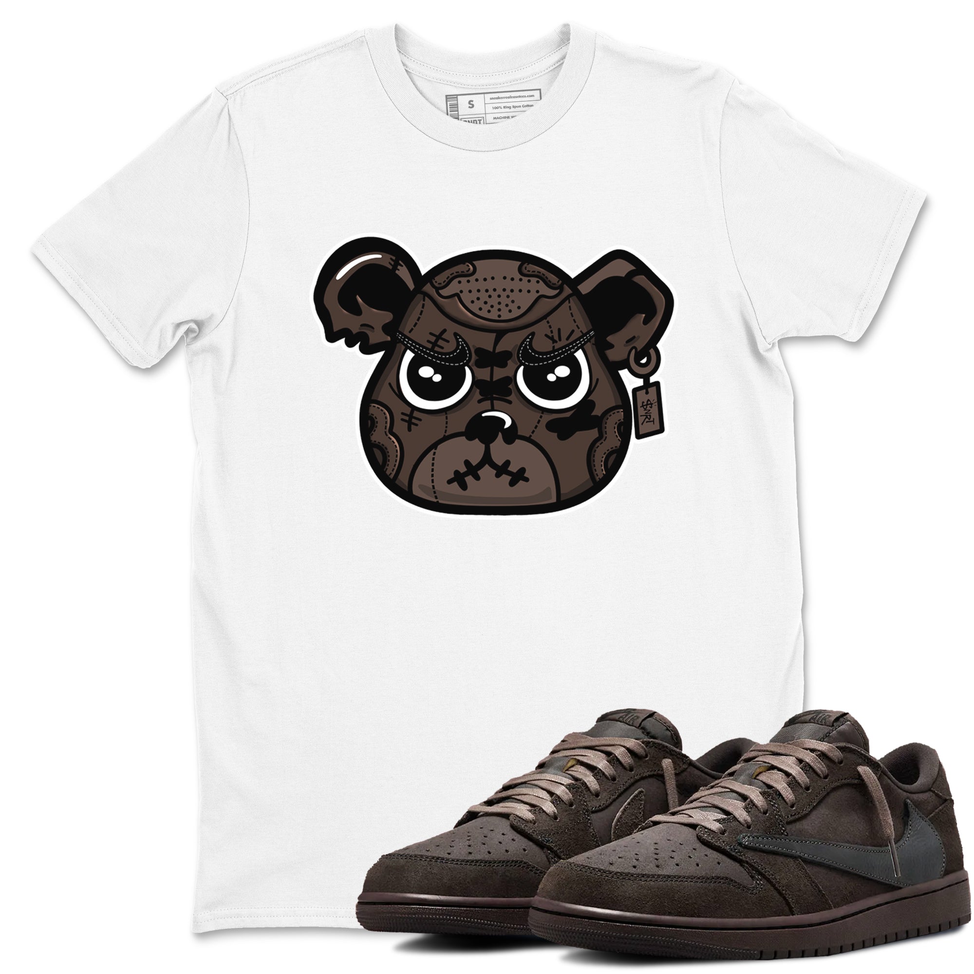 snkmatch Bear Face snkmatch Tees - Air Jordan 1 Travis Scott Velvet Brown