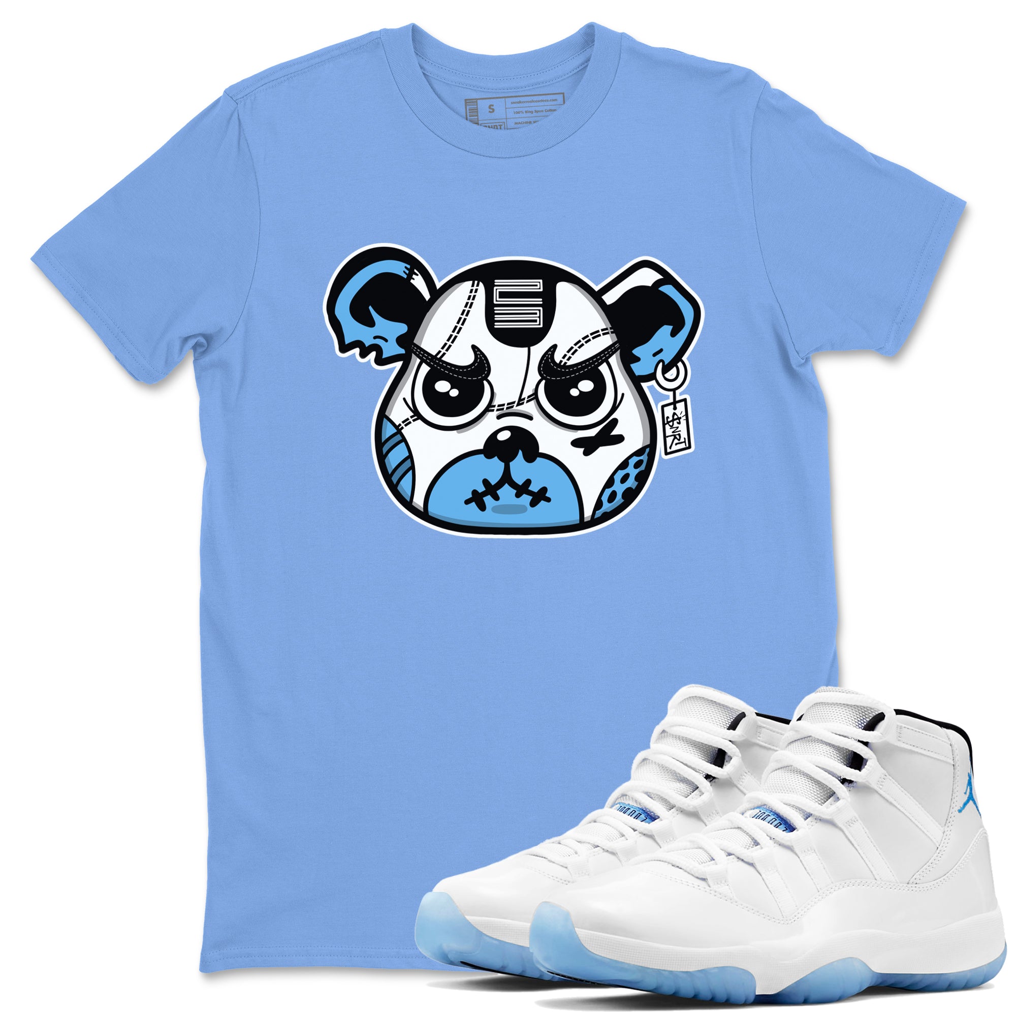 snkmatch Bear Face snkmatch Tees - Air Jordan 11 Legend Blue