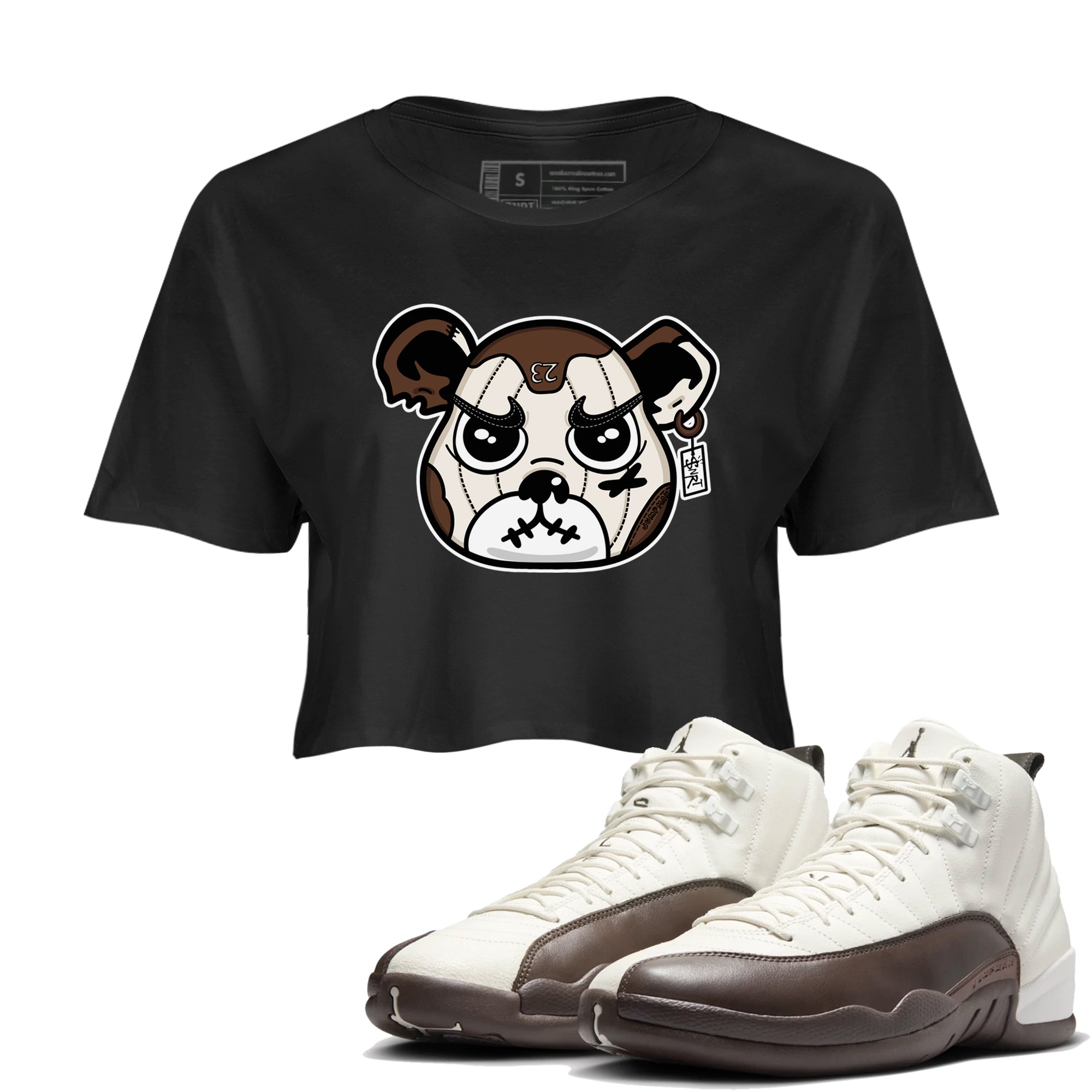 snkmatch Bear Face snkmatch Women's Top - Air Jordan 12 Baroque Brown