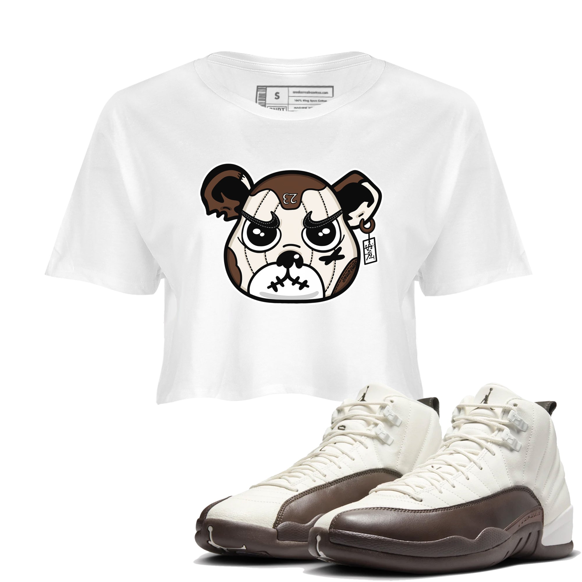 snkmatch Bear Face snkmatch Women's Top - Air Jordan 12 Baroque Brown