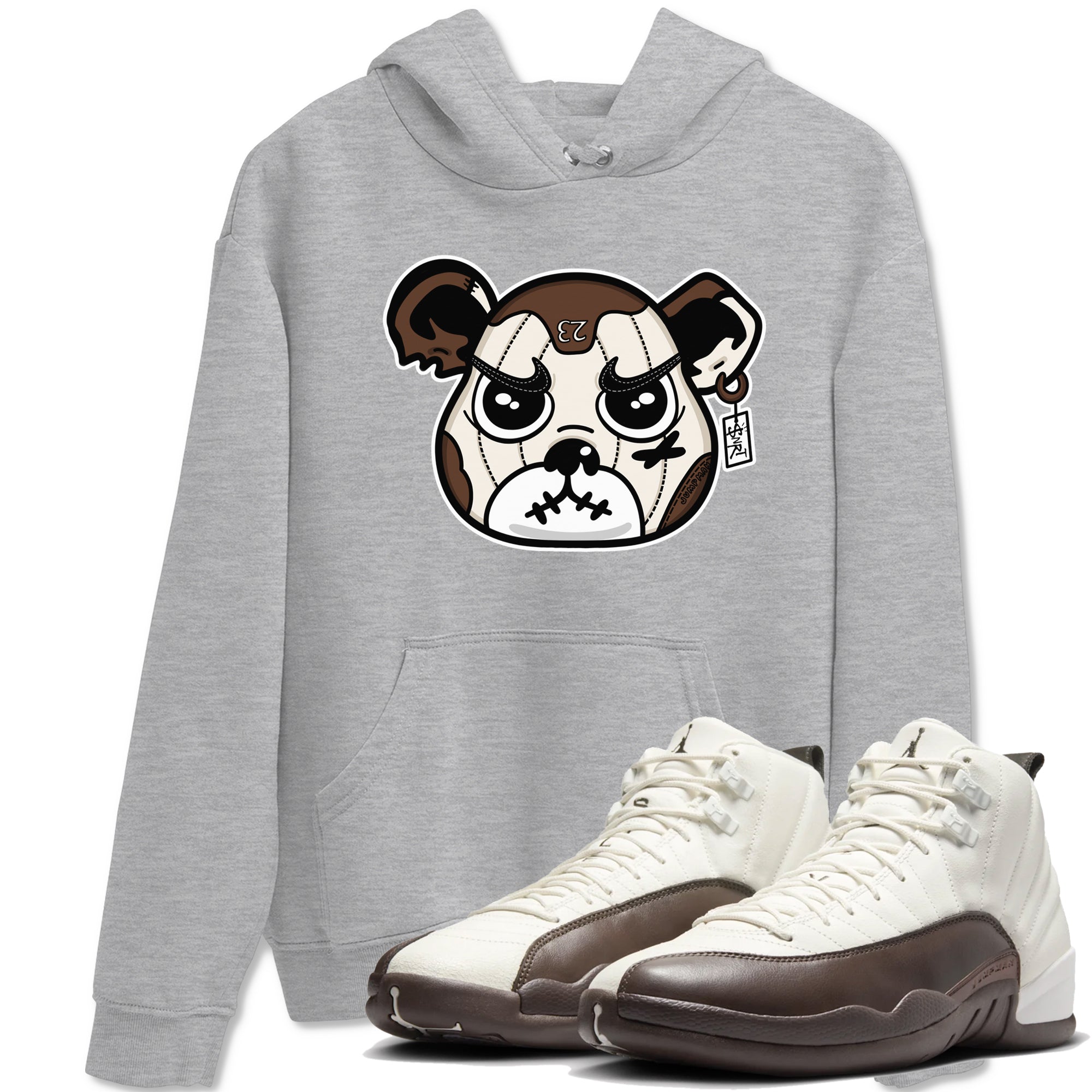 snkmatch Bear Face snkmatch Tees - Air Jordan 12 Baroque Brown