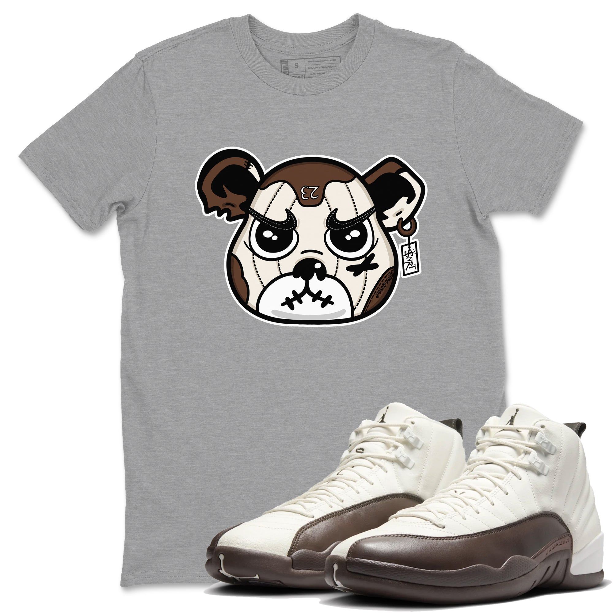 snkmatch Bear Face snkmatch Tees - Air Jordan 12 Baroque Brown