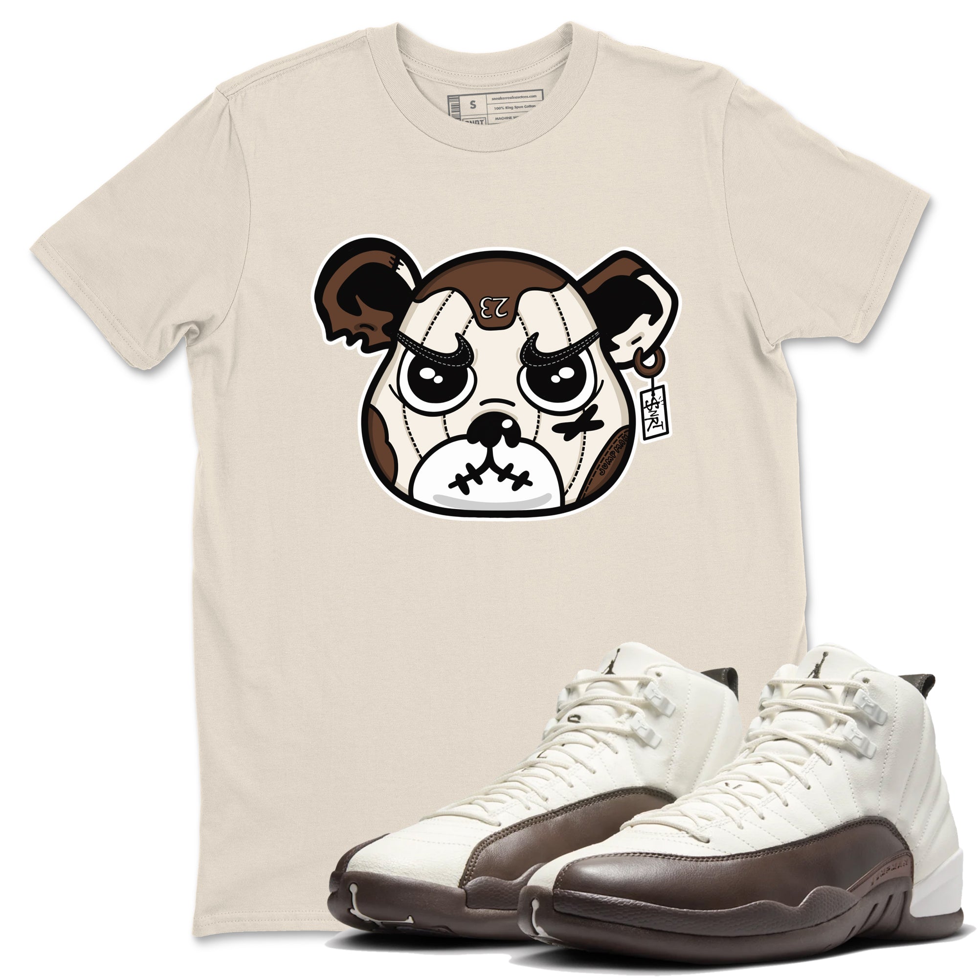 snkmatch Bear Face snkmatch Tees - Air Jordan 12 Baroque Brown