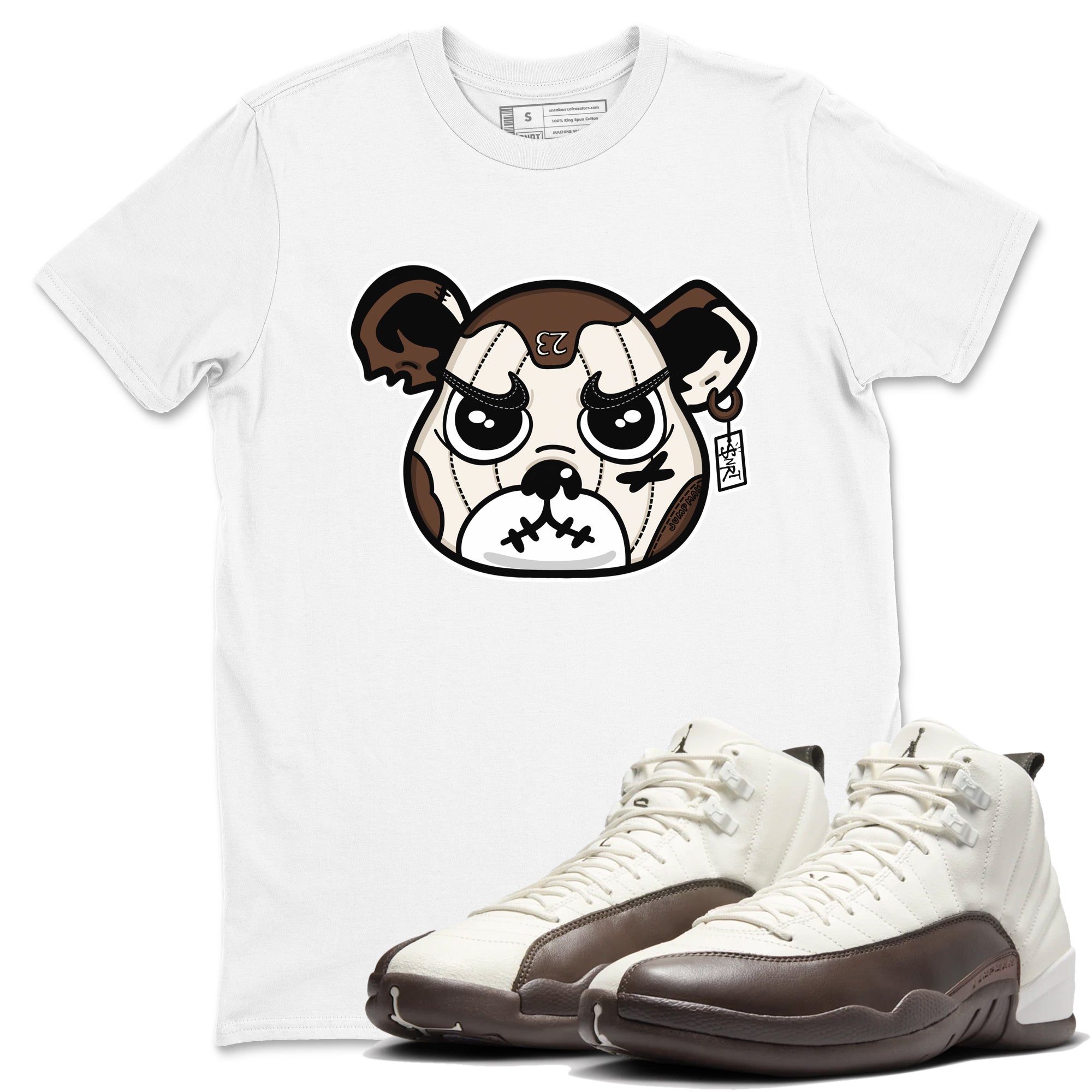 snkmatch Bear Face snkmatch Tees - Air Jordan 12 Baroque Brown