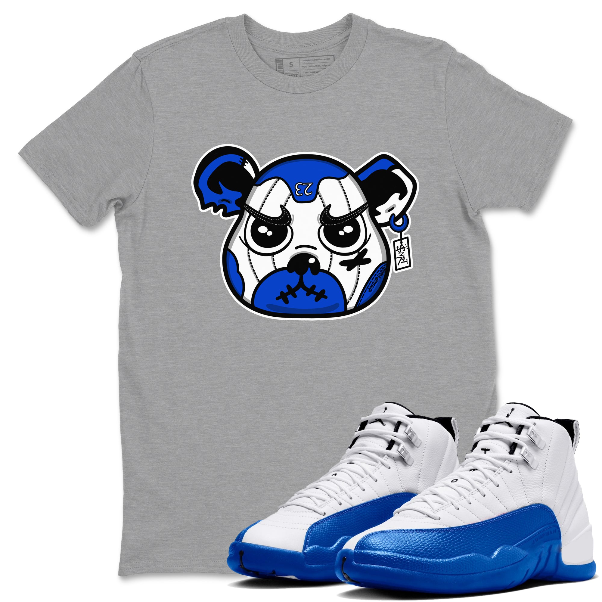 snkmatch Bear Face snkmatch Tees - Air Jordan 12 Blueberry