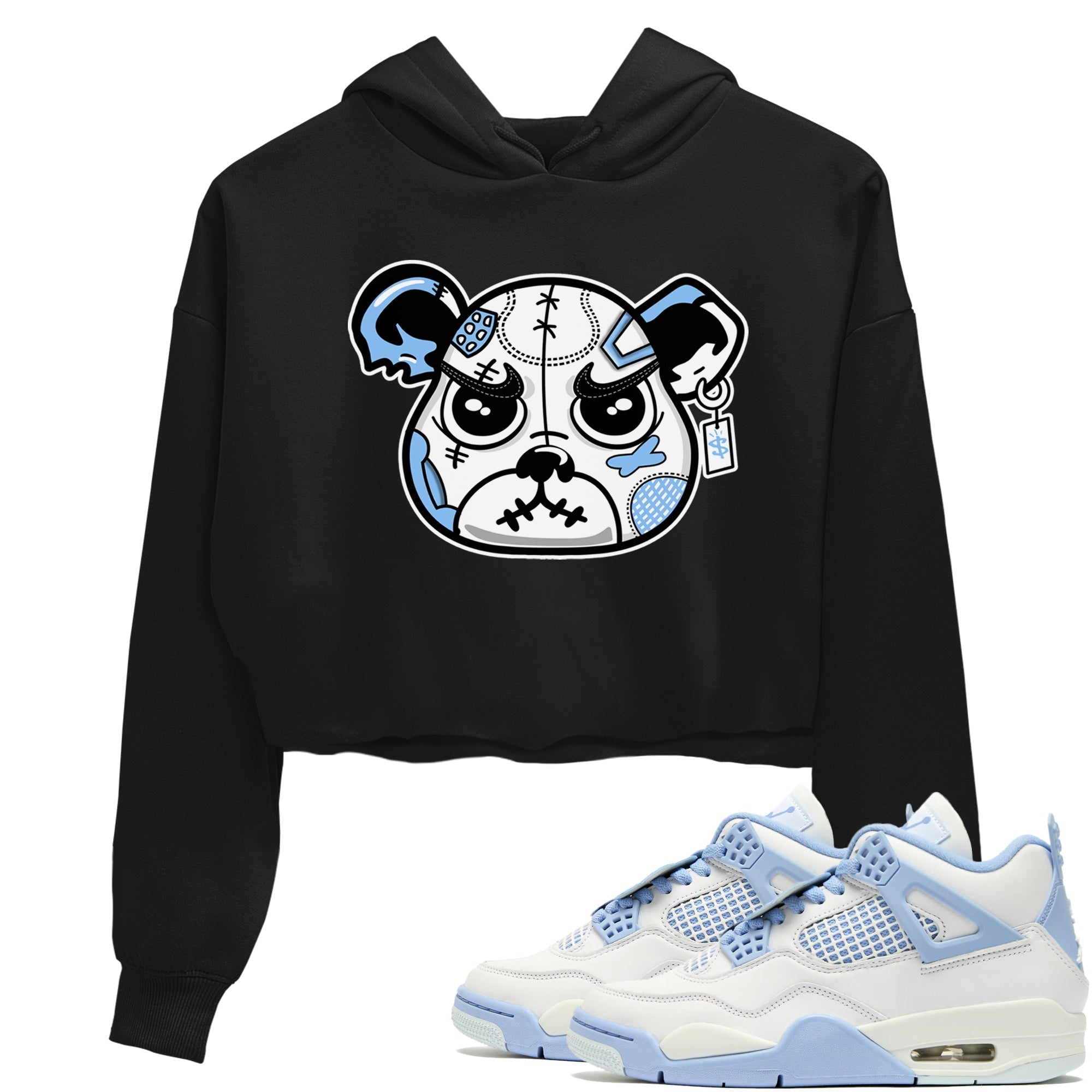 snkmatch Bear Face snkmatch Women's Top - Air Jordan 4 Aluminum