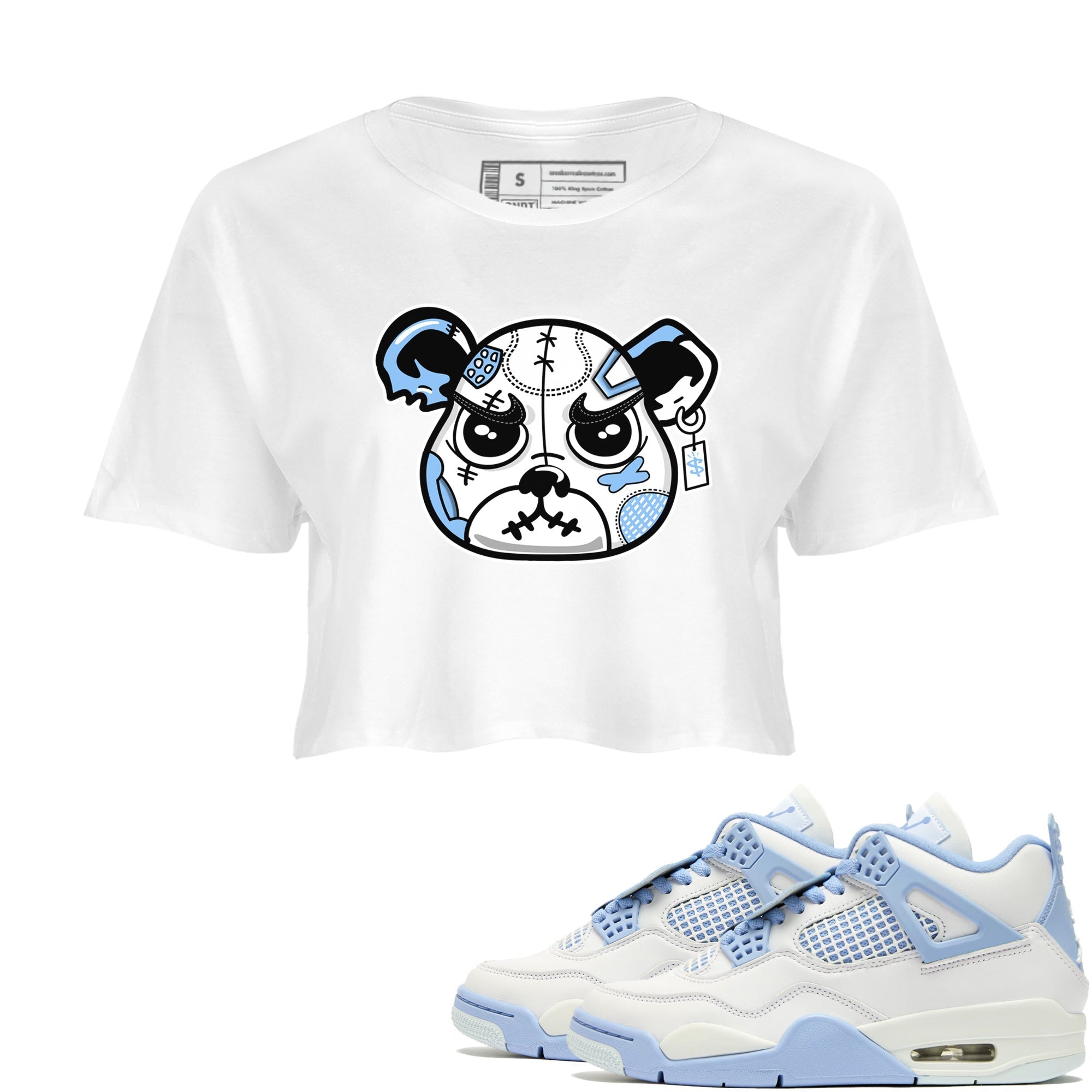 snkmatch Bear Face snkmatch Women's Top - Air Jordan 4 Aluminum
