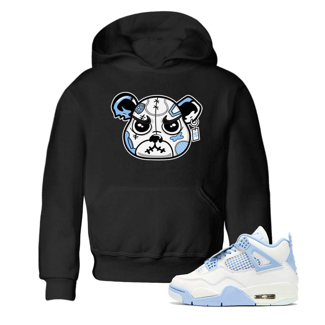 snkmatch Bear Face snkmatch Tees Kids - Air Jordan 4 Aluminum