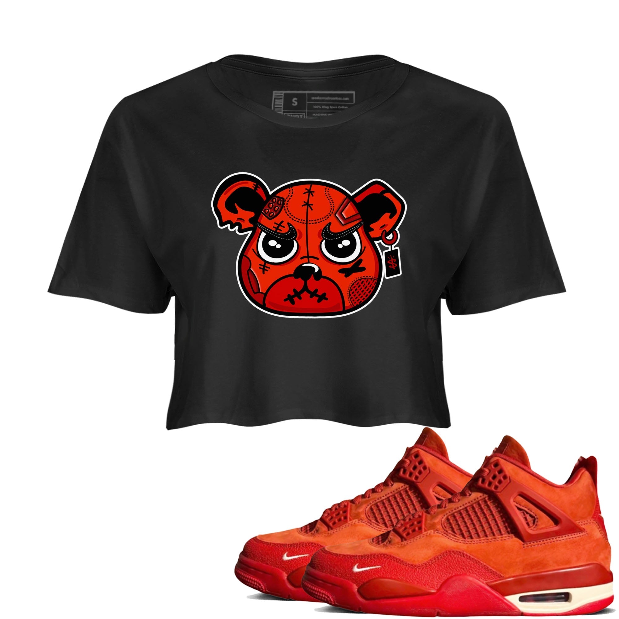 snkmatch Bear Face snkmatch Women's Top - Air Jordan 4 Brick By Brick