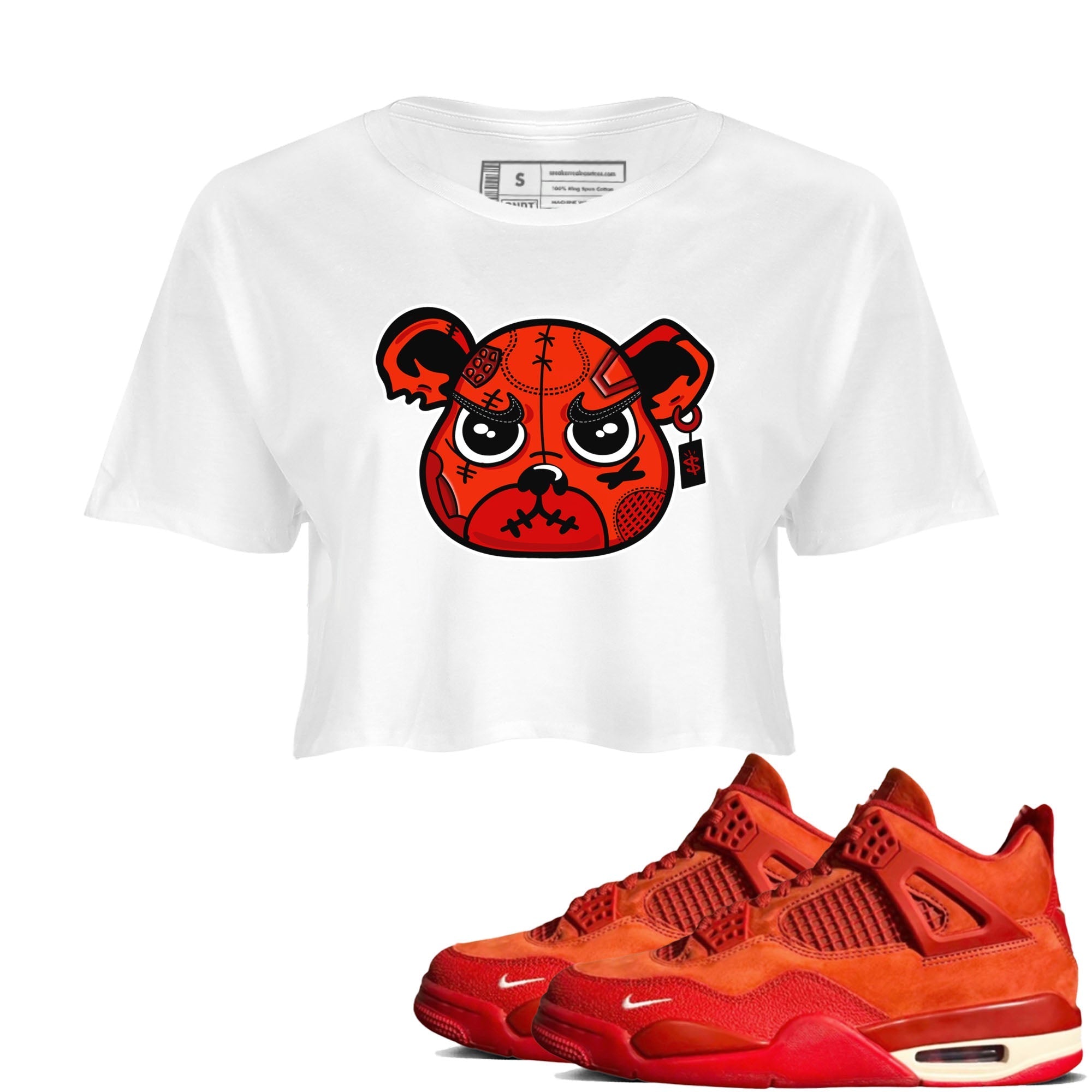 snkmatch Bear Face snkmatch Women's Top - Air Jordan 4 Brick By Brick