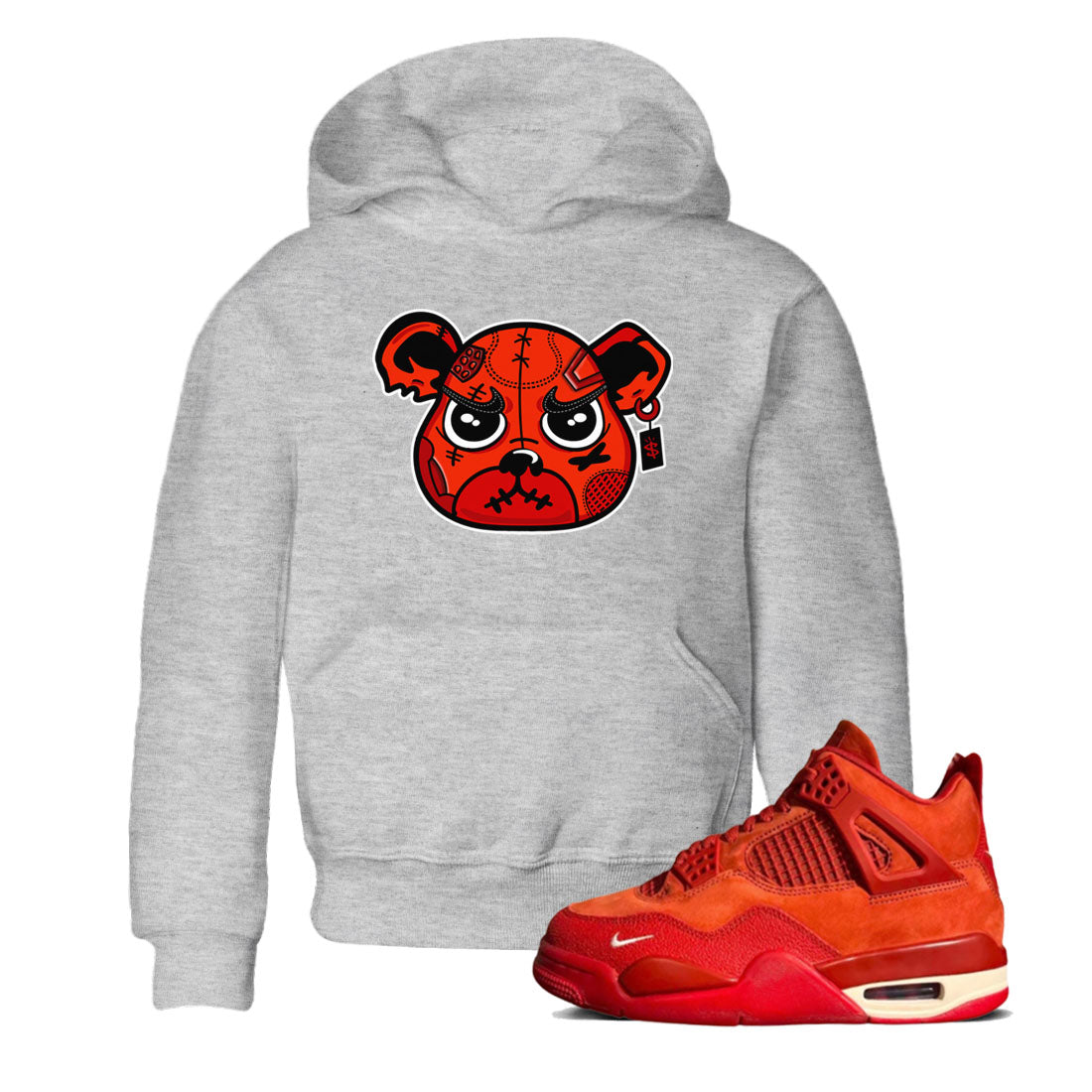 snkmatch Bear Face snkmatch Tees Kids - Air Jordan 4 Brick By Brick