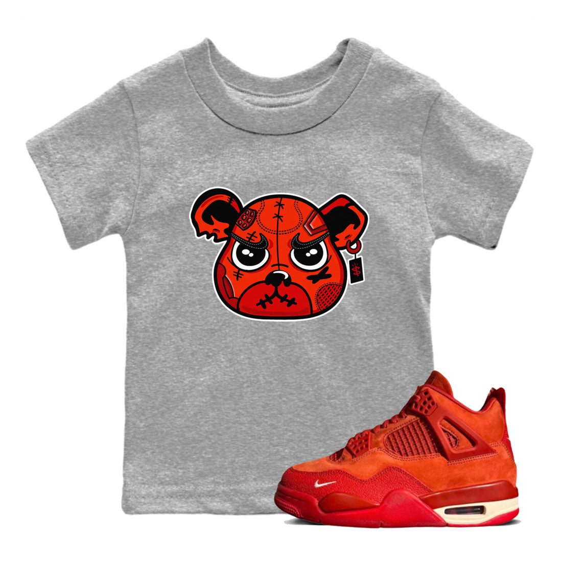 snkmatch Bear Face snkmatch Tees Kids - Air Jordan 4 Brick By Brick