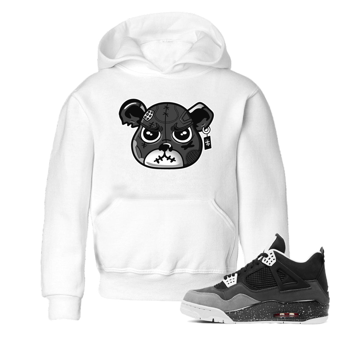 snkmatch Bear Face snkmatch Tees Kids - Air Jordan 4 Fear