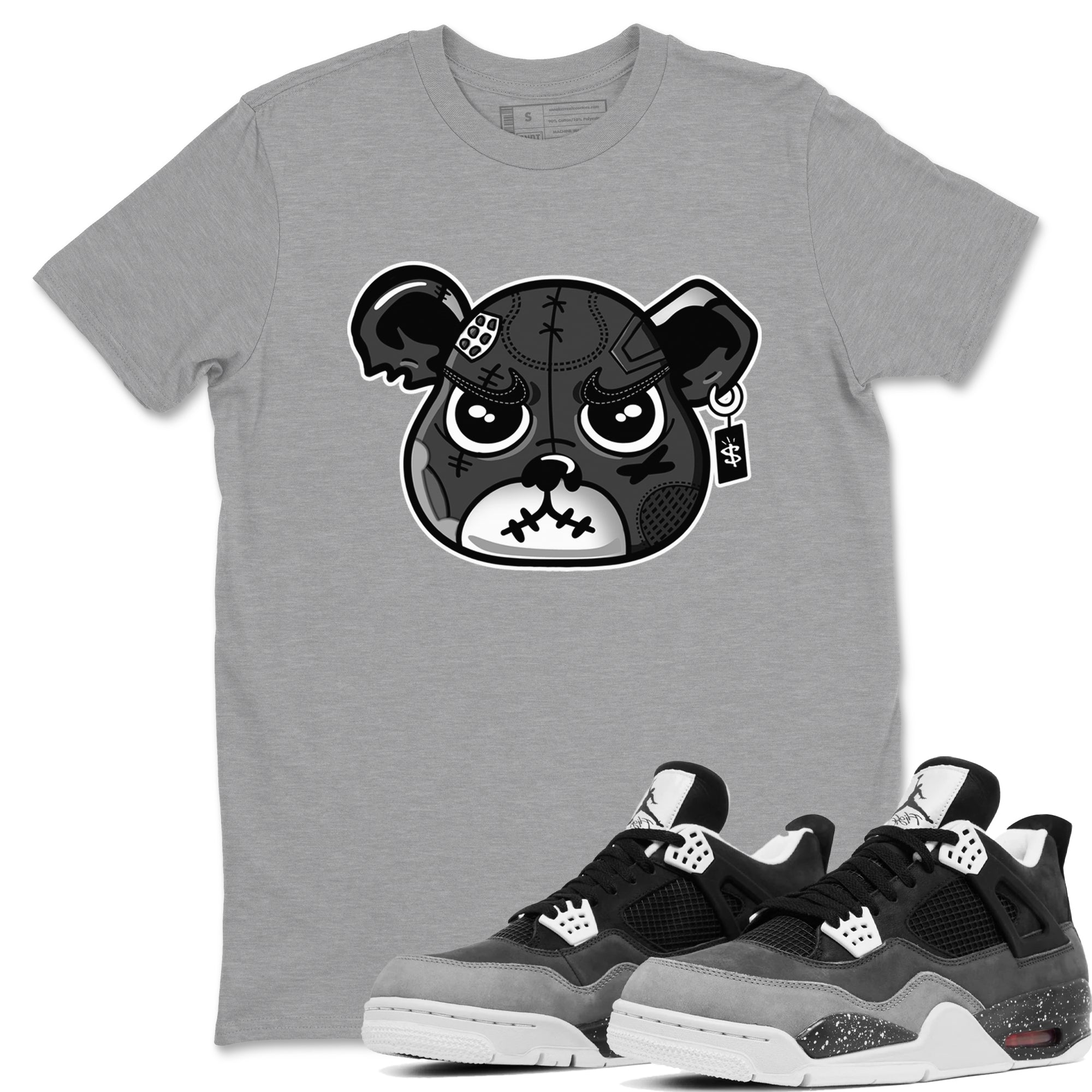 snkmatch Bear Face snkmatch Tees - Air Jordan 4 Fear