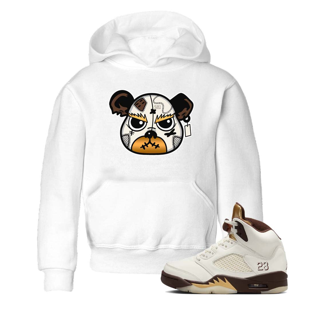snkmatch Bear Face snkmatch Tees Kids - Air Jordan 5 Golden Ticket