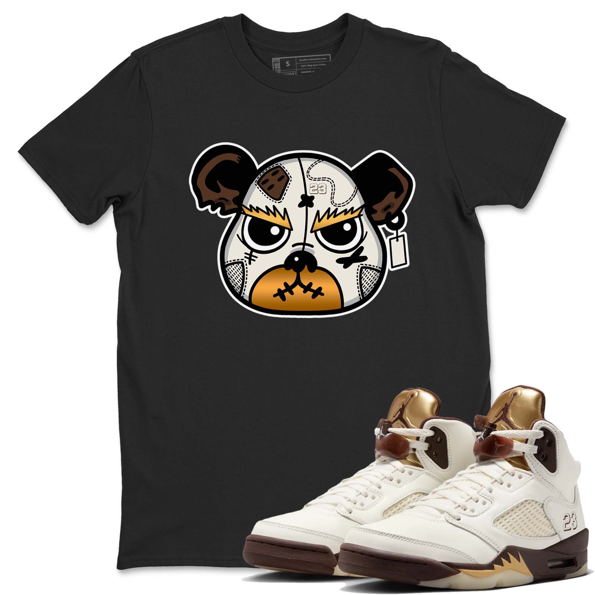snkmatch Bear Face snkmatch Tees - Air Jordan 5 Golden Ticket
