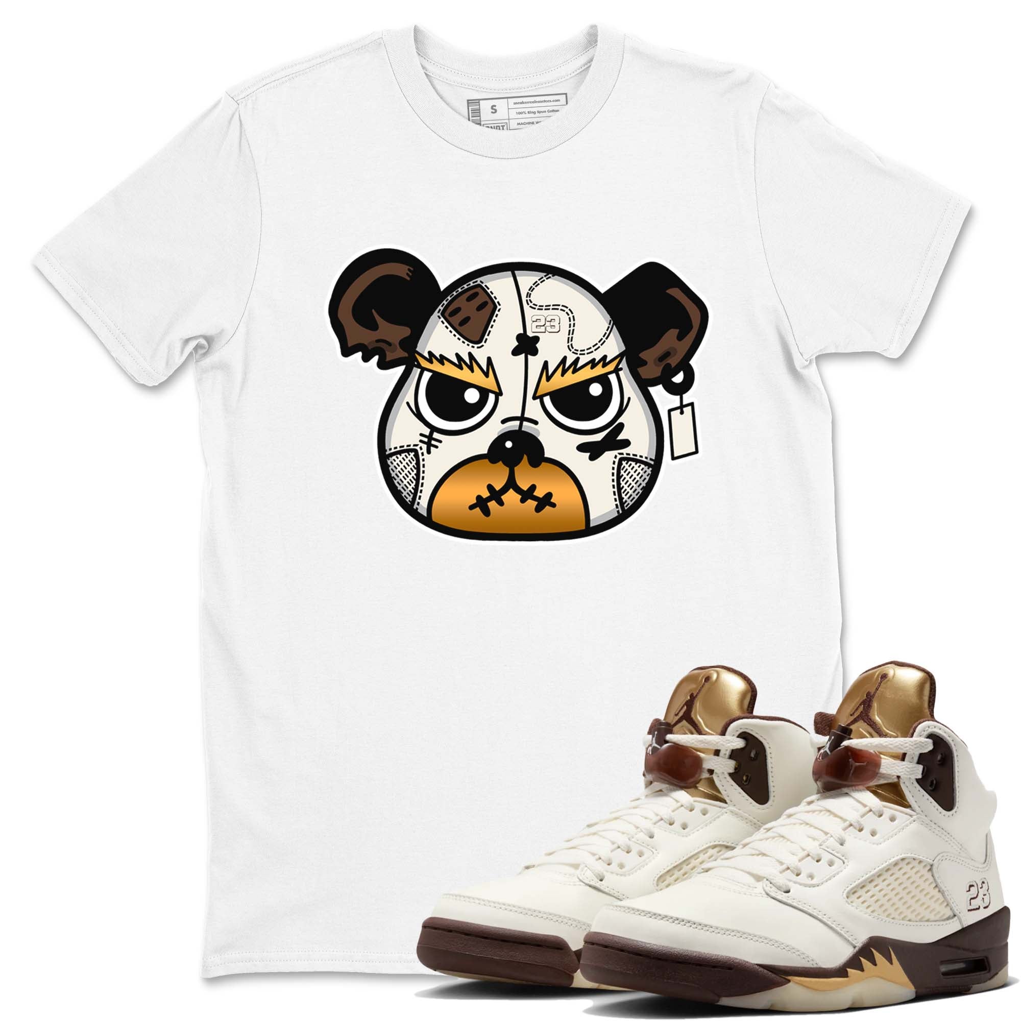 snkmatch Bear Face snkmatch Tees - Air Jordan 5 Golden Ticket
