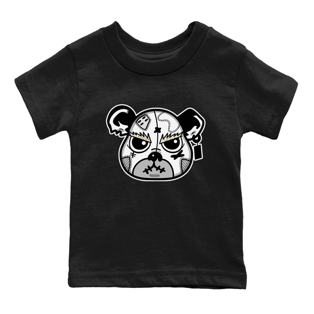 snkmatch Bear Face snkmatch Tees Kids - Air Jordan 5 White Black