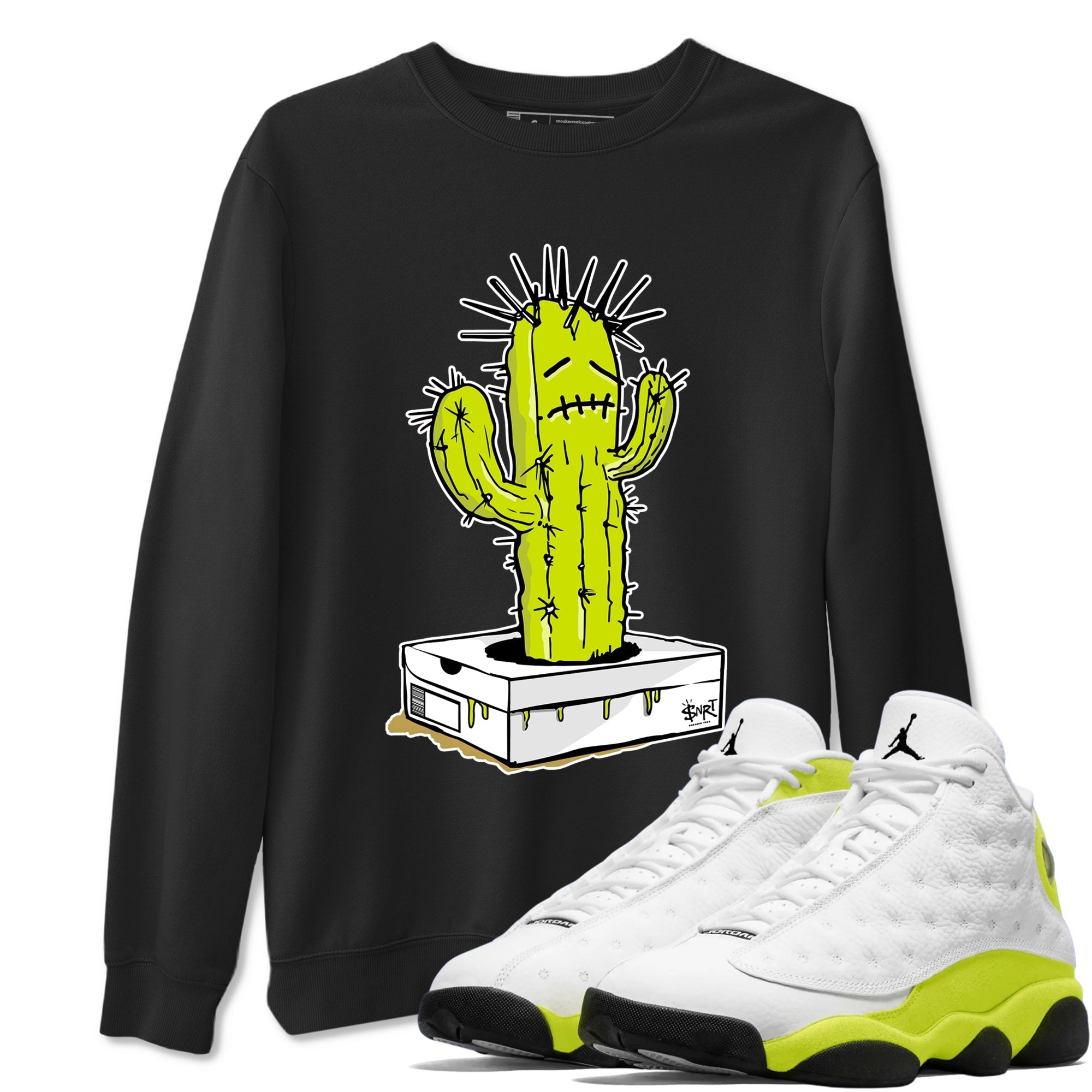 snkmatch Box Cactus snkmatch Tees - Air Jordan 13 Bright Cactus