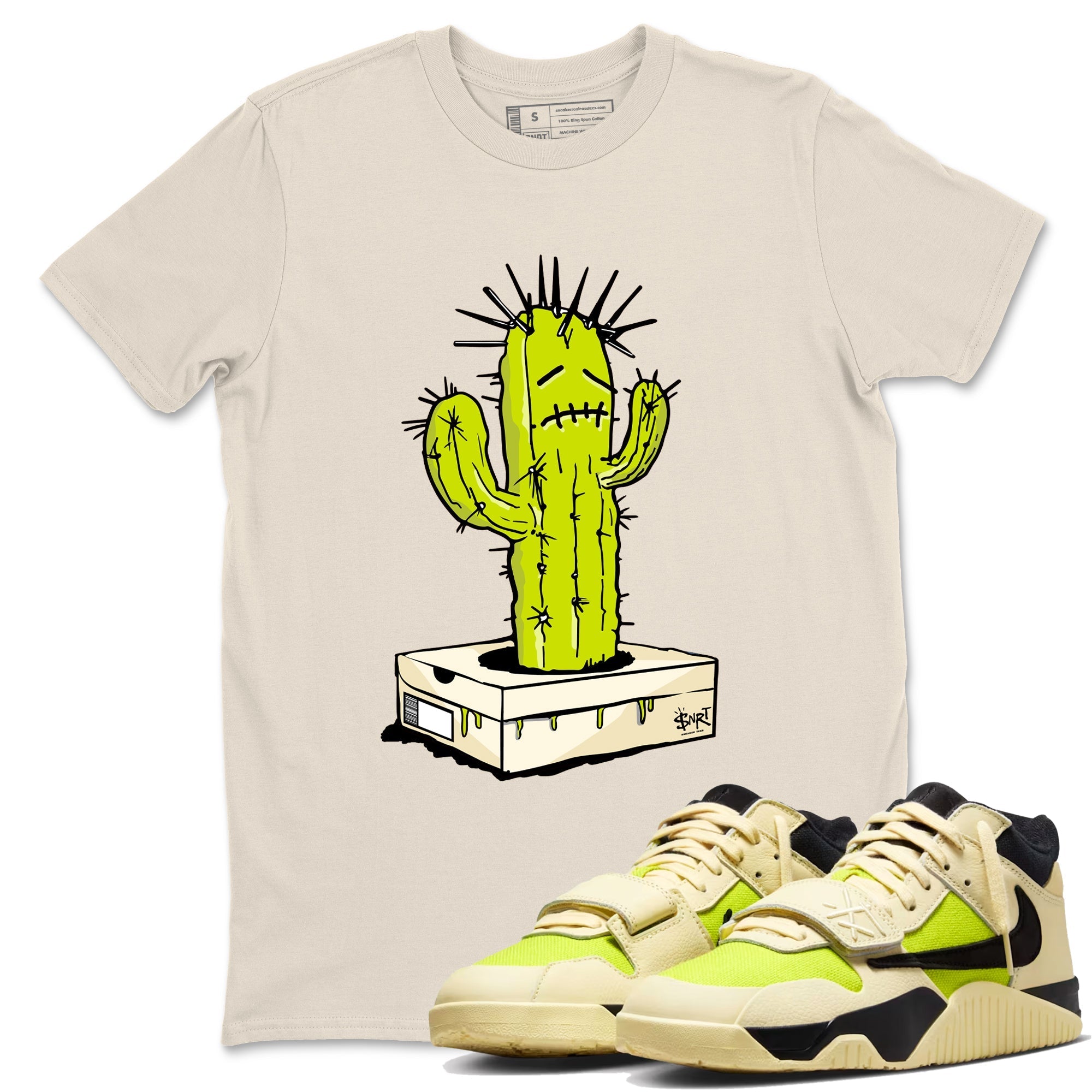 snkmatch Box Cactus snkmatch Tees - Jordan Jumpman Jack Travis Scott Bright Cactus
