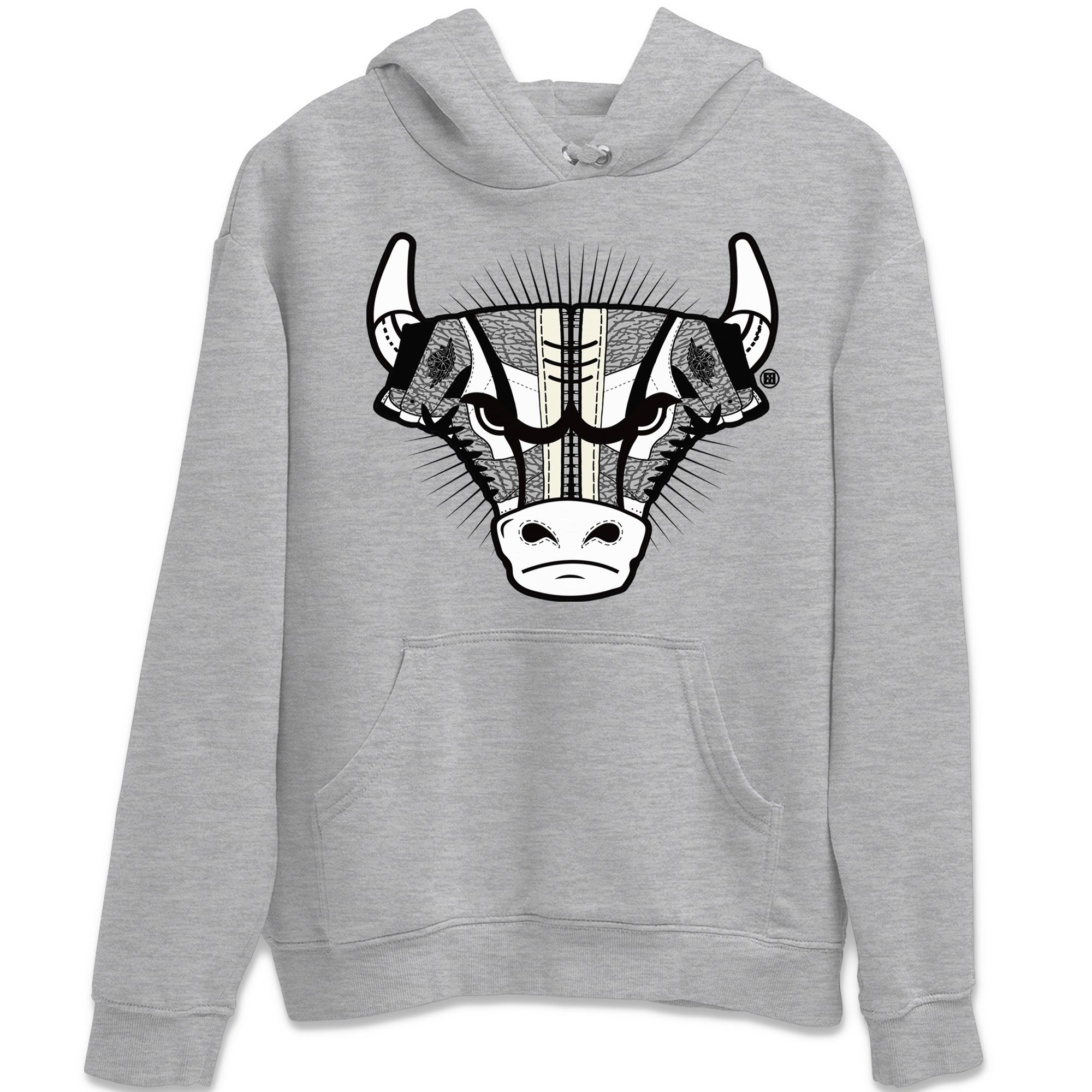 snkmatch Bull Head Unisex Tops - Air Jordan 1 White Cement