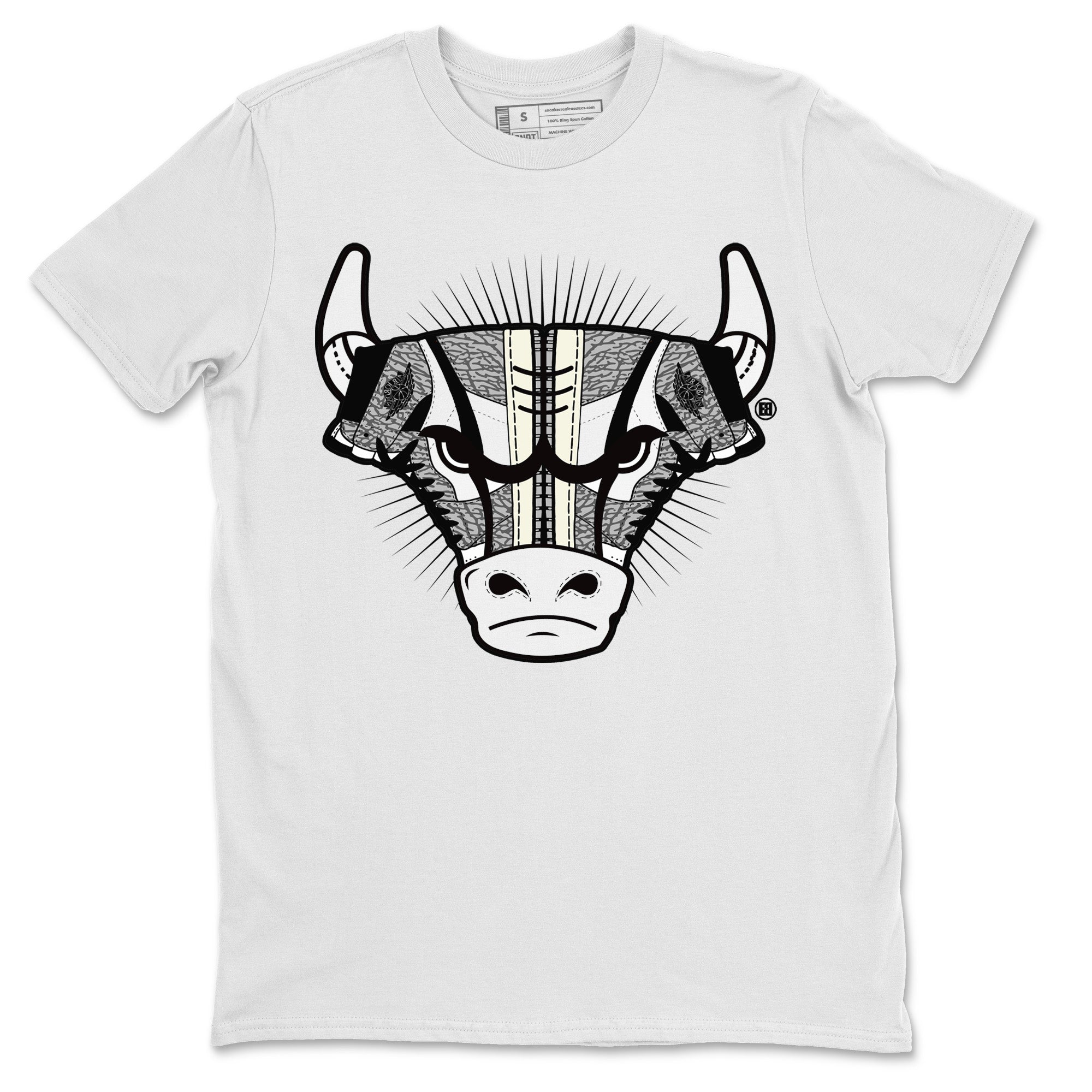 snkmatch Bull Head Unisex Tops - Air Jordan 1 White Cement